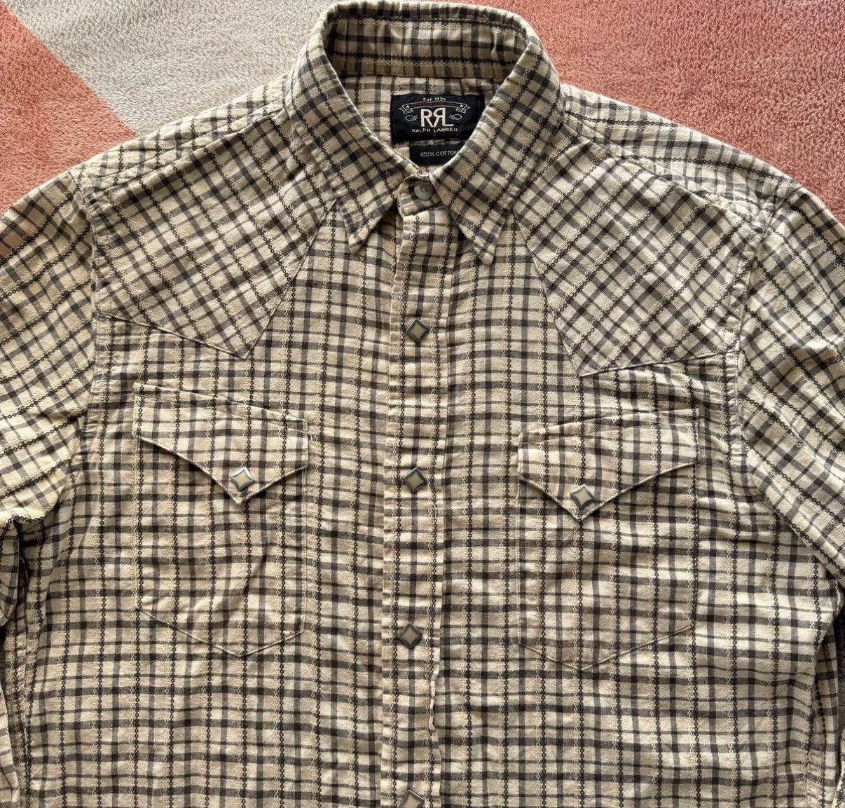 RRL Ralph Lauren Ralph Lauren Double RL RRL Plaid Western Shirt K22 Size US S / EU 44-46 / 1 - 2 Thumbnail