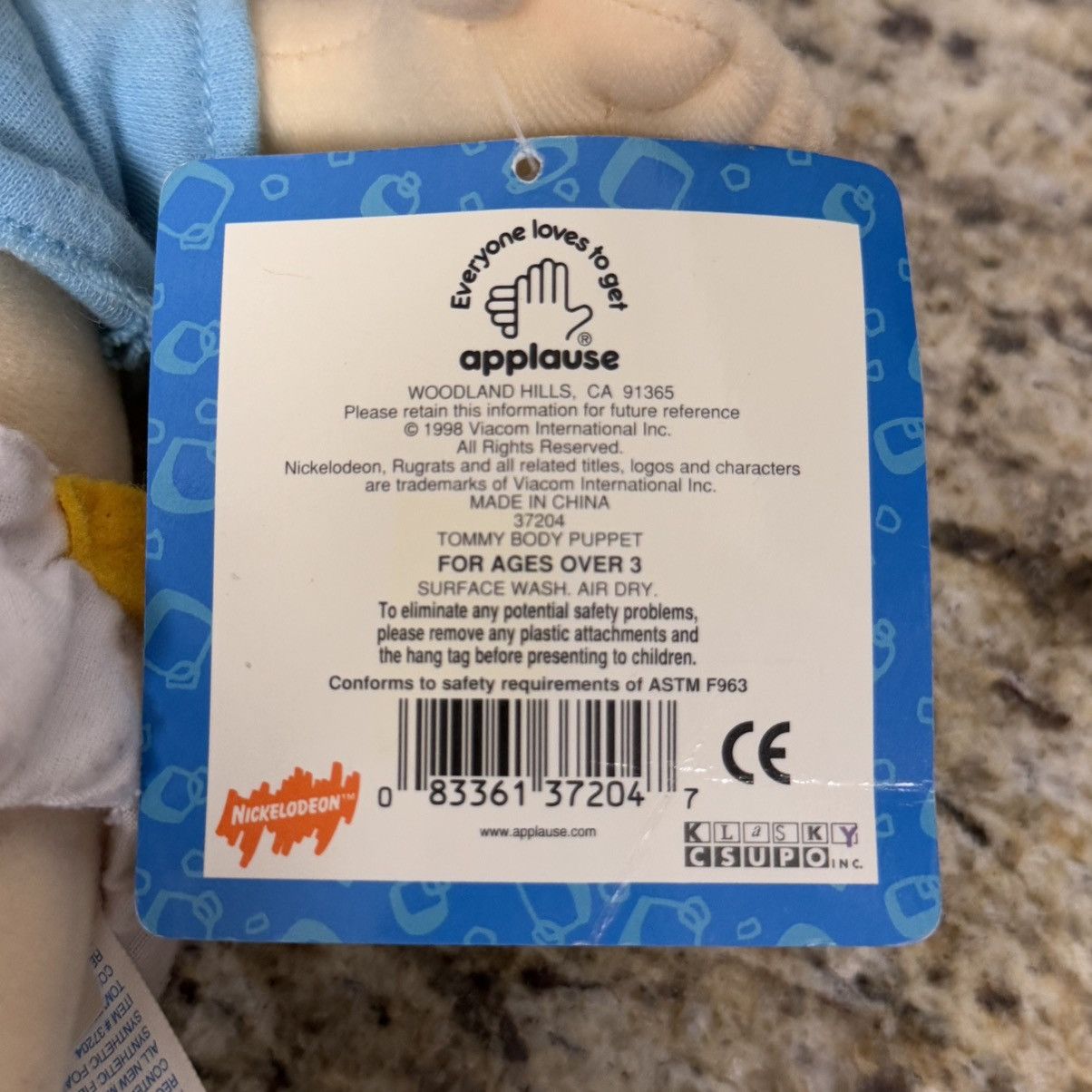 Nickelodeon × Vintage 1998 Rugrats Tommy Pickles 15” Hand Puppet Doll Nickelodeon Size ONE SIZE - 7 Thumbnail