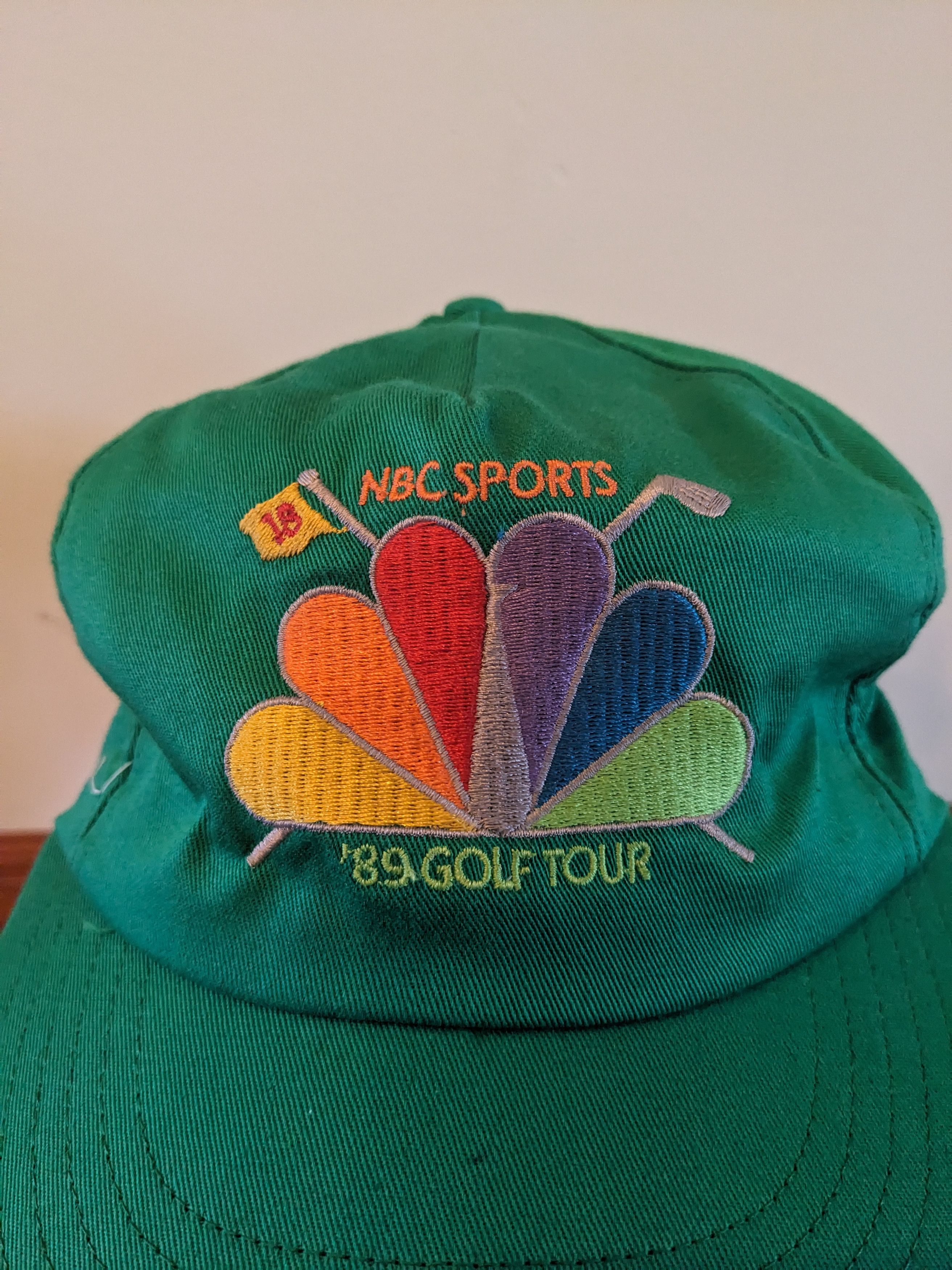 Vintage Vintage 1989 NBC Sports Golf Tour Green Hat Size ONE SIZE - 2 Thumbnail