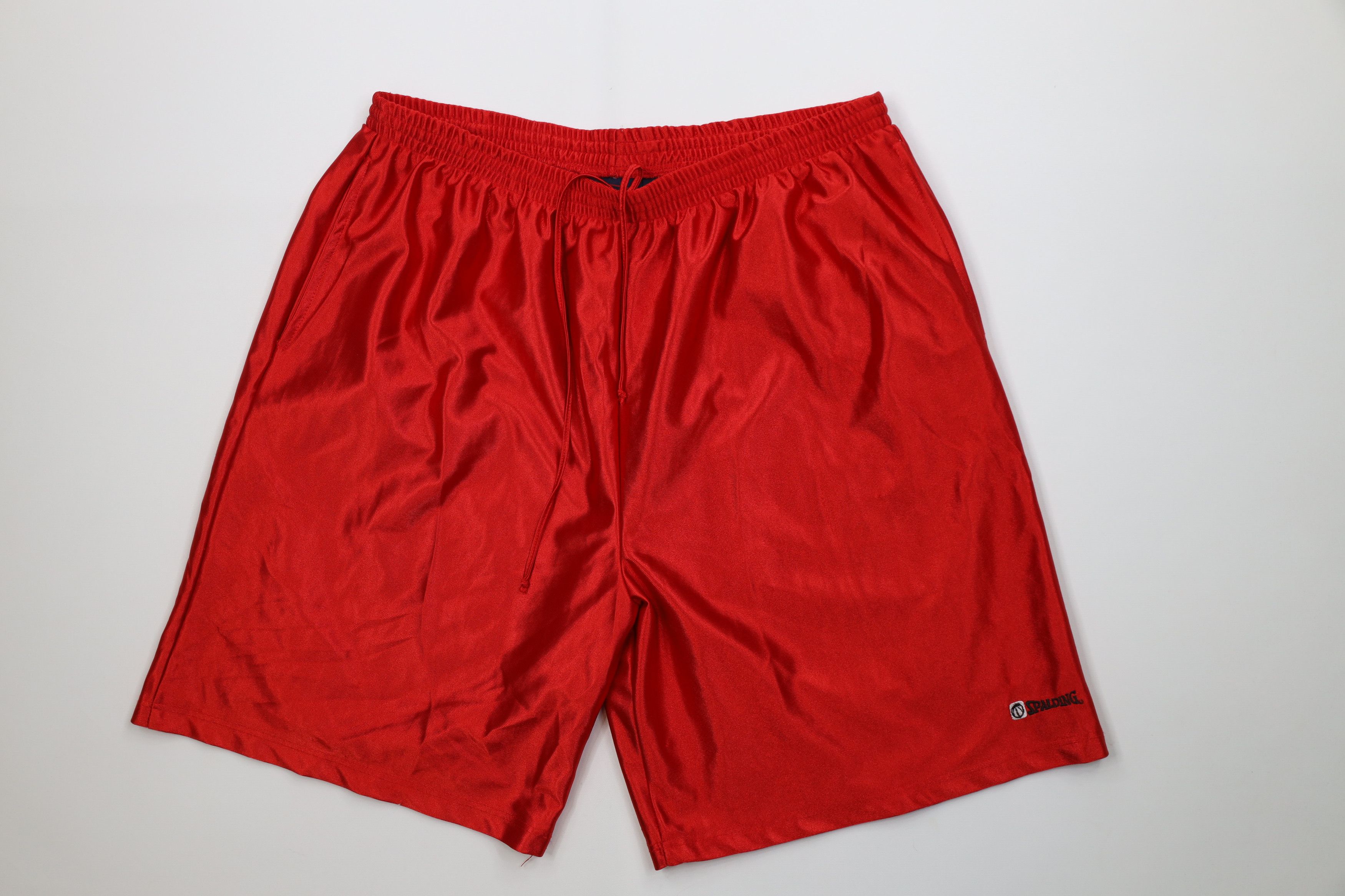 Spalding Vintage 90s Spalding Basketball Basketball Shorts Red Size US 38 / EU 54 - 1 Thumbnail