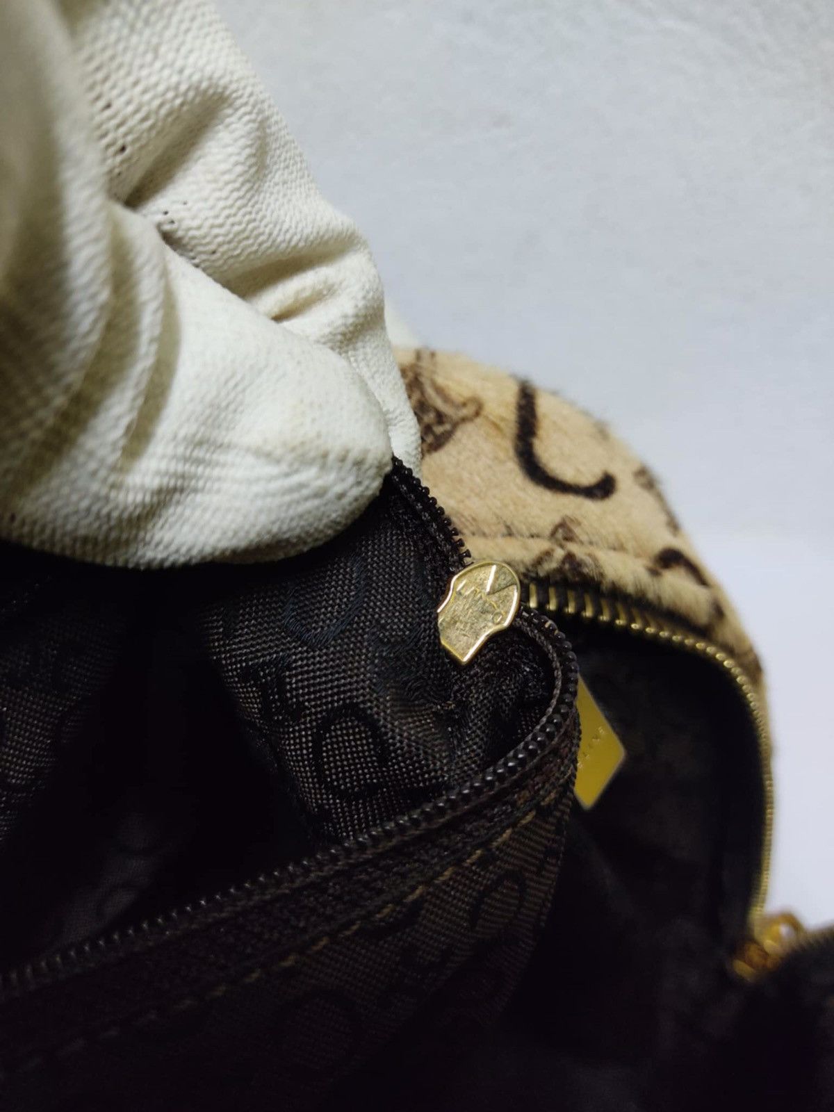 Celine × Vintage VINTAGE CELINE Bowling Bag In Printed Goatskin Brown Size ONE SIZE - 16 Thumbnail