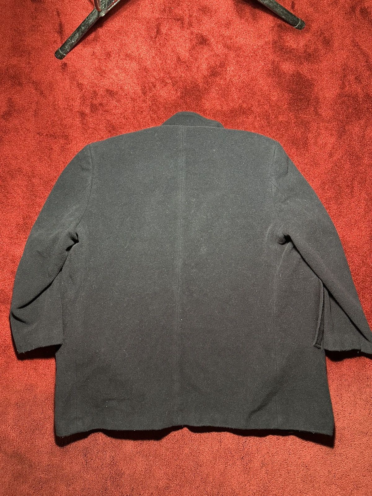 Ralph Lauren × Vintage Ralph Lauren Men Black Wool Overcoat Peacoat XL Vintage Y2K Size US XL / EU 56 / 4 - 2 Thumbnail