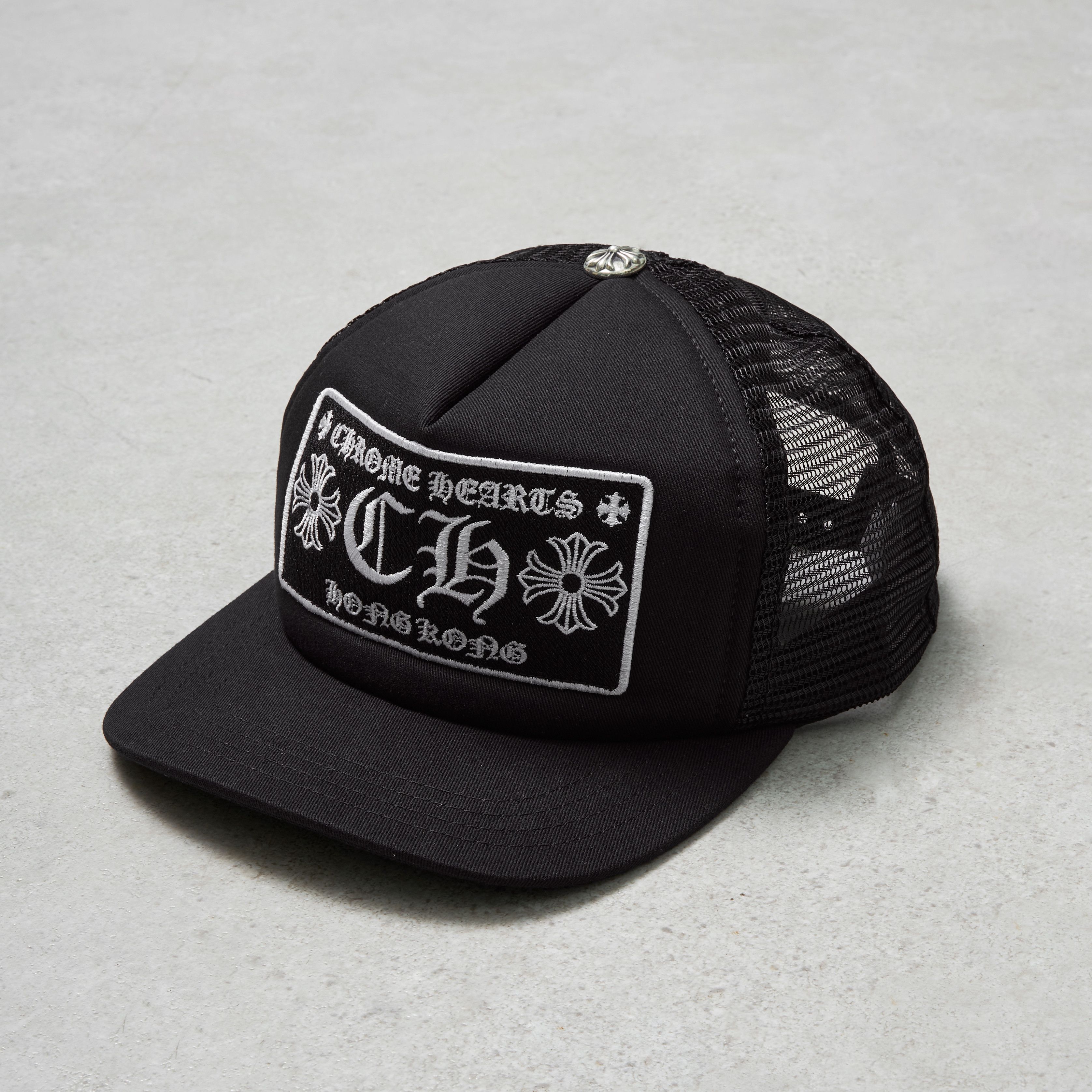 Chrome Hearts CHROME HEARTS HongKong Trucket Hat BLACK | Grailed