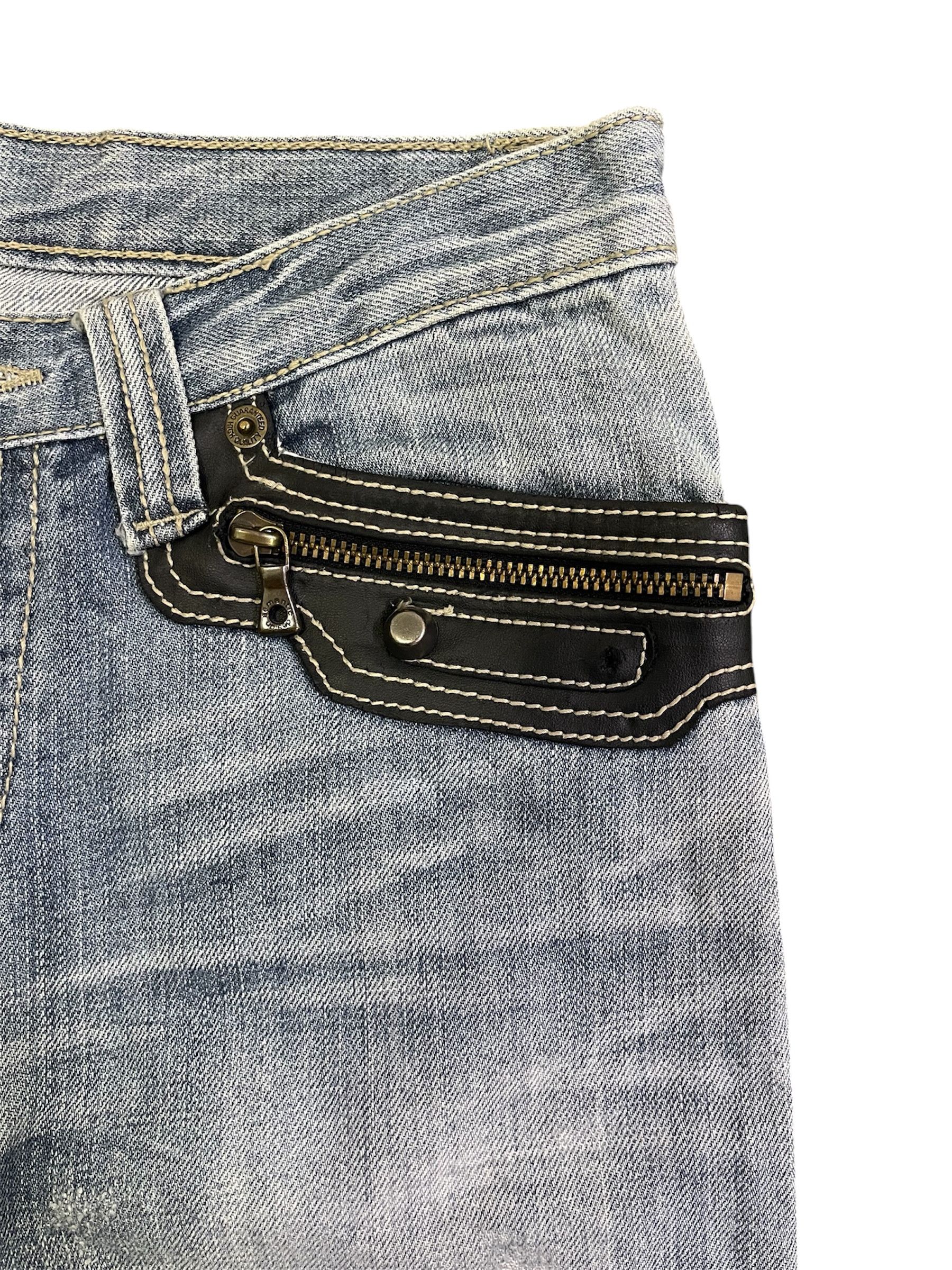 semanticdesign Vtg Flared Semantic Design Leather Faded Great Whisker Size US 31 - 4 Thumbnail