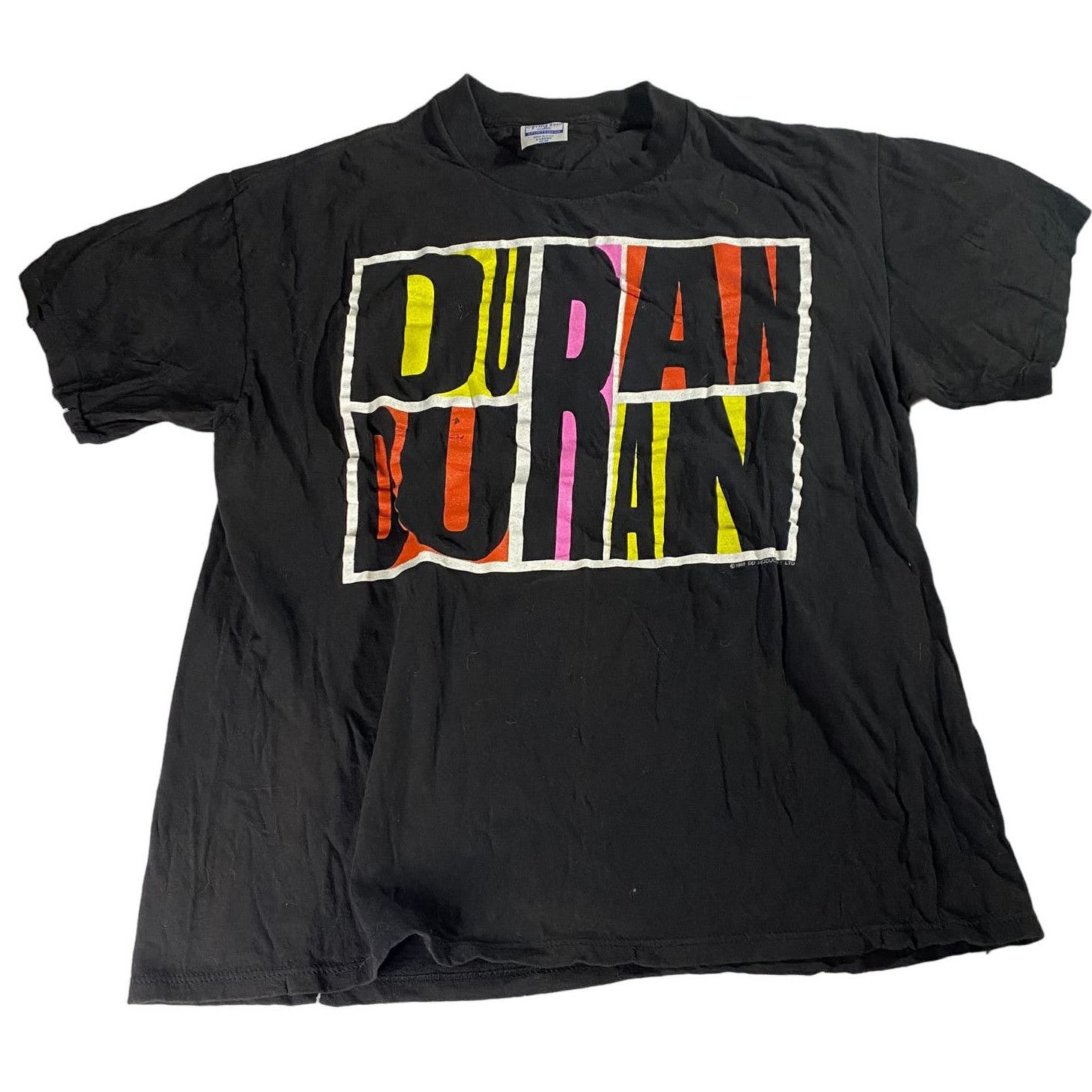 image of Band Tees x Vintage 1988 Duran Duran Abstract Idealist Tour T Shirt XL in Black, Men's