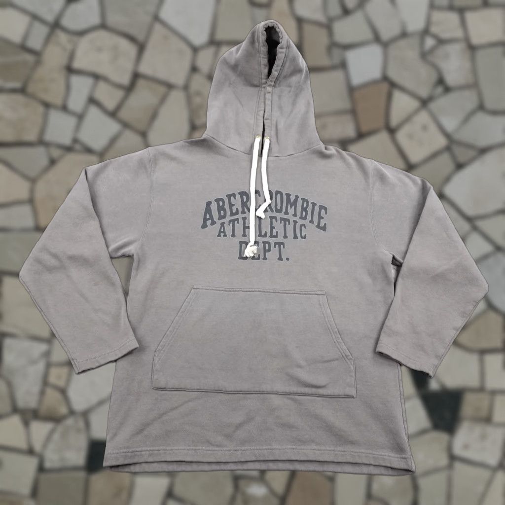 Abercrombie & Fitch VINTAGE Abercrombie & Fitch Hoodie Mens M Gray Athletic Dept Sweatshirt Y2K Size US M / EU 48-50 / 2 - 1 Thumbnail