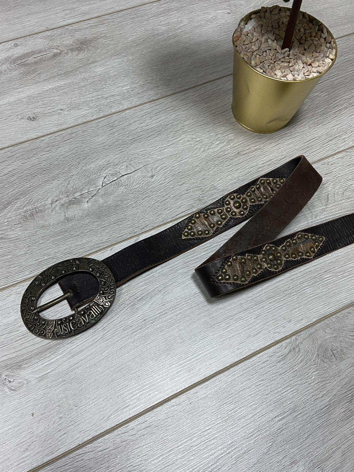 Just Cavalli Just Cavalli big buckle leather belt Size ONE SIZE - 1 Thumbnail