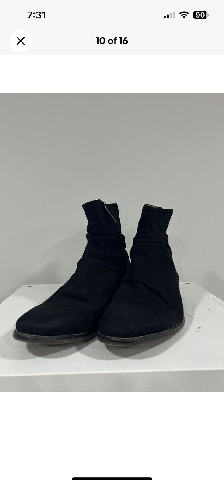 John Varvatos Morrison suede sharpei boot. Size 9.5 Size US 9.5 / EU 42-43 - 3 Thumbnail
