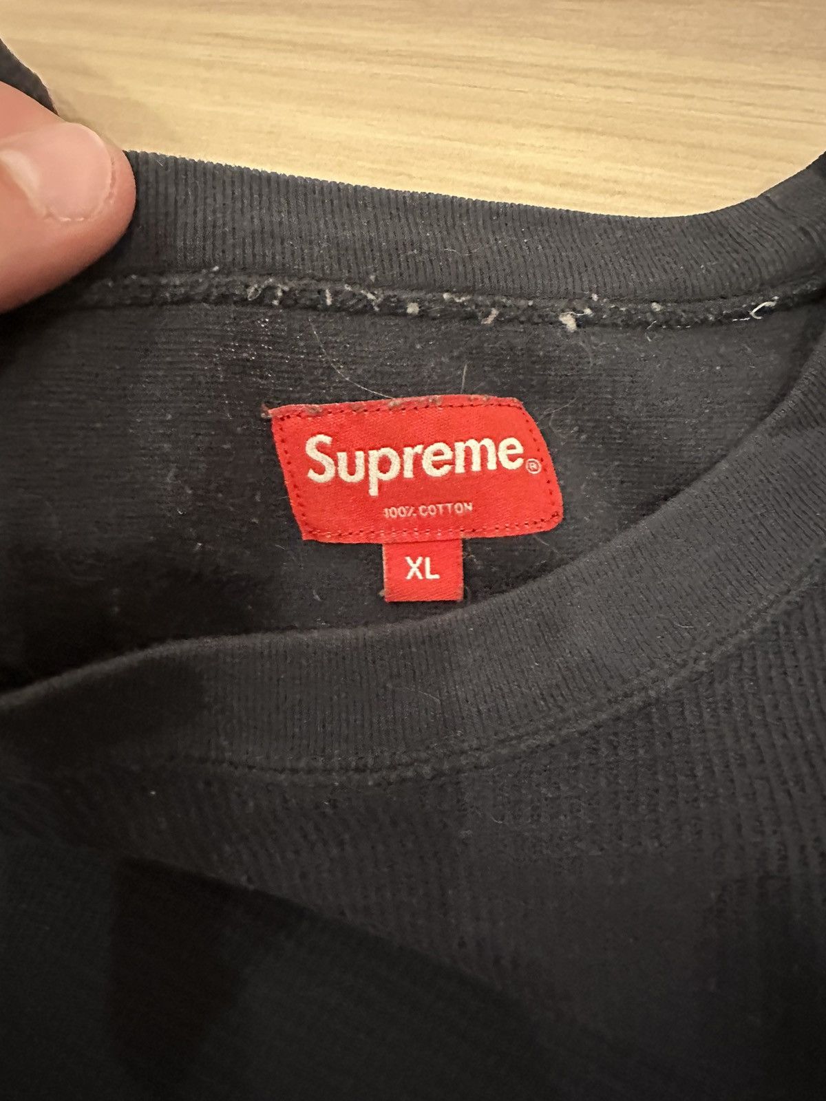 Supreme Supreme waffle knit tee xl navy Size US XL / EU 56 / 4 - 3 Thumbnail