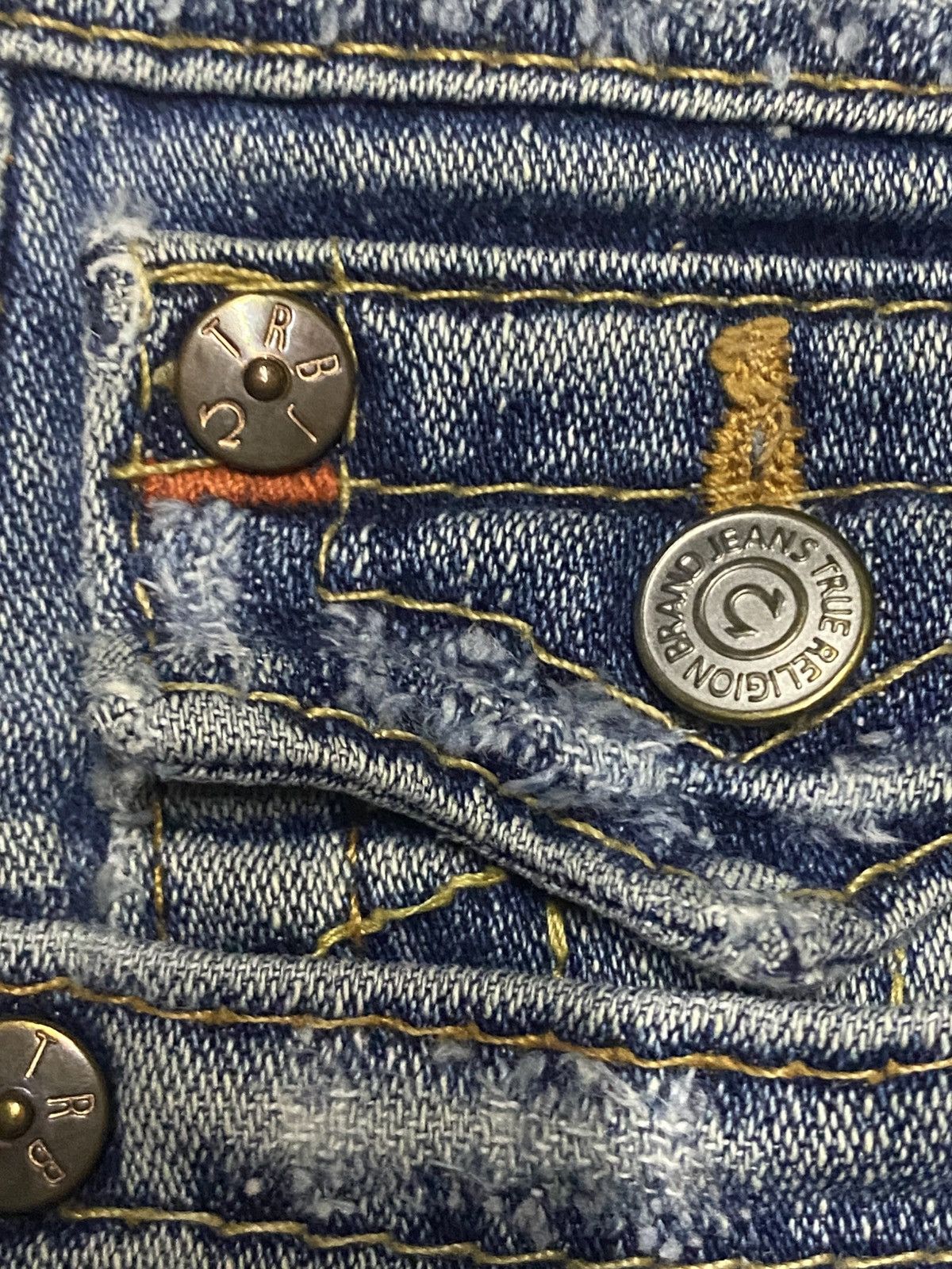 True Religion True Religion Distressed Flare Twist Leg Jeans Size US 28 / EU 44 - 12 Thumbnail