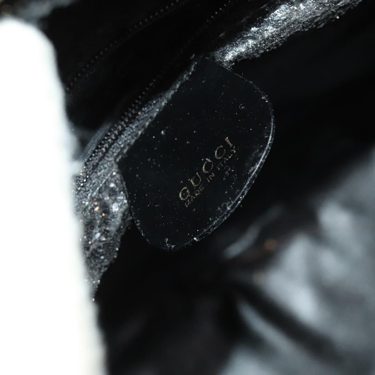 Gucci GUCCI Shoulder Bag Patent Leather Black Gold Size ONE SIZE - 18 Thumbnail
