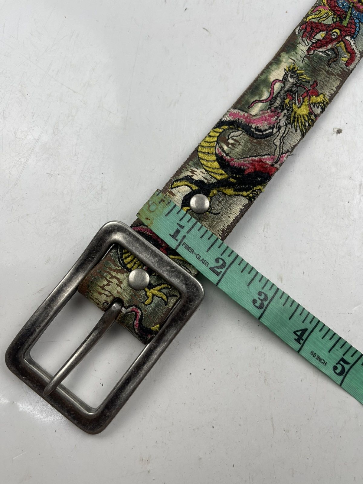 Seditionaries super rare dragon design distressed leather belt tc43 Size 32 - 12 Thumbnail