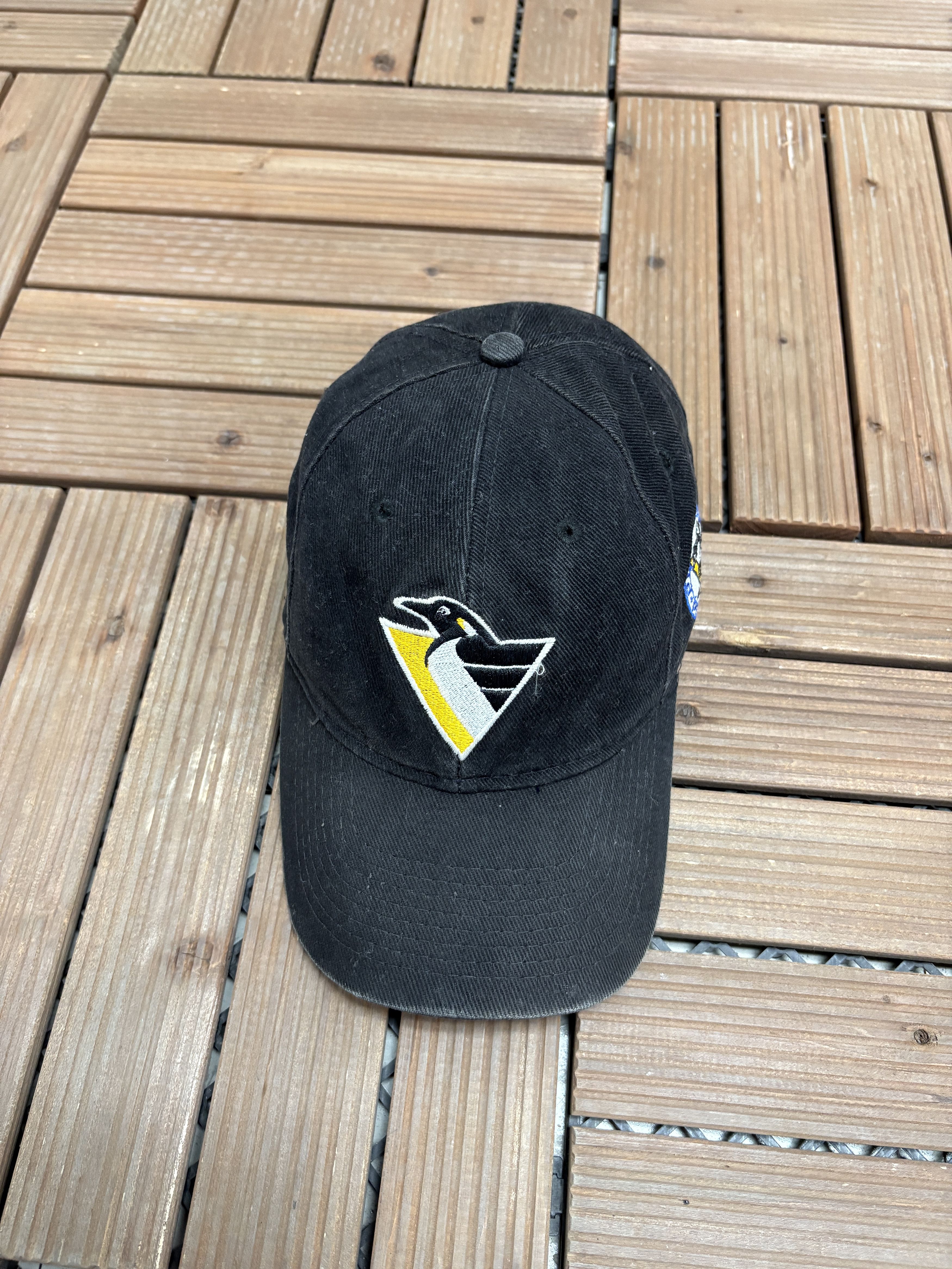 Vintage Pittsburgh Penguins Vintage Black Snap Back Hat Cap Size ONE SIZE - 1 Thumbnail