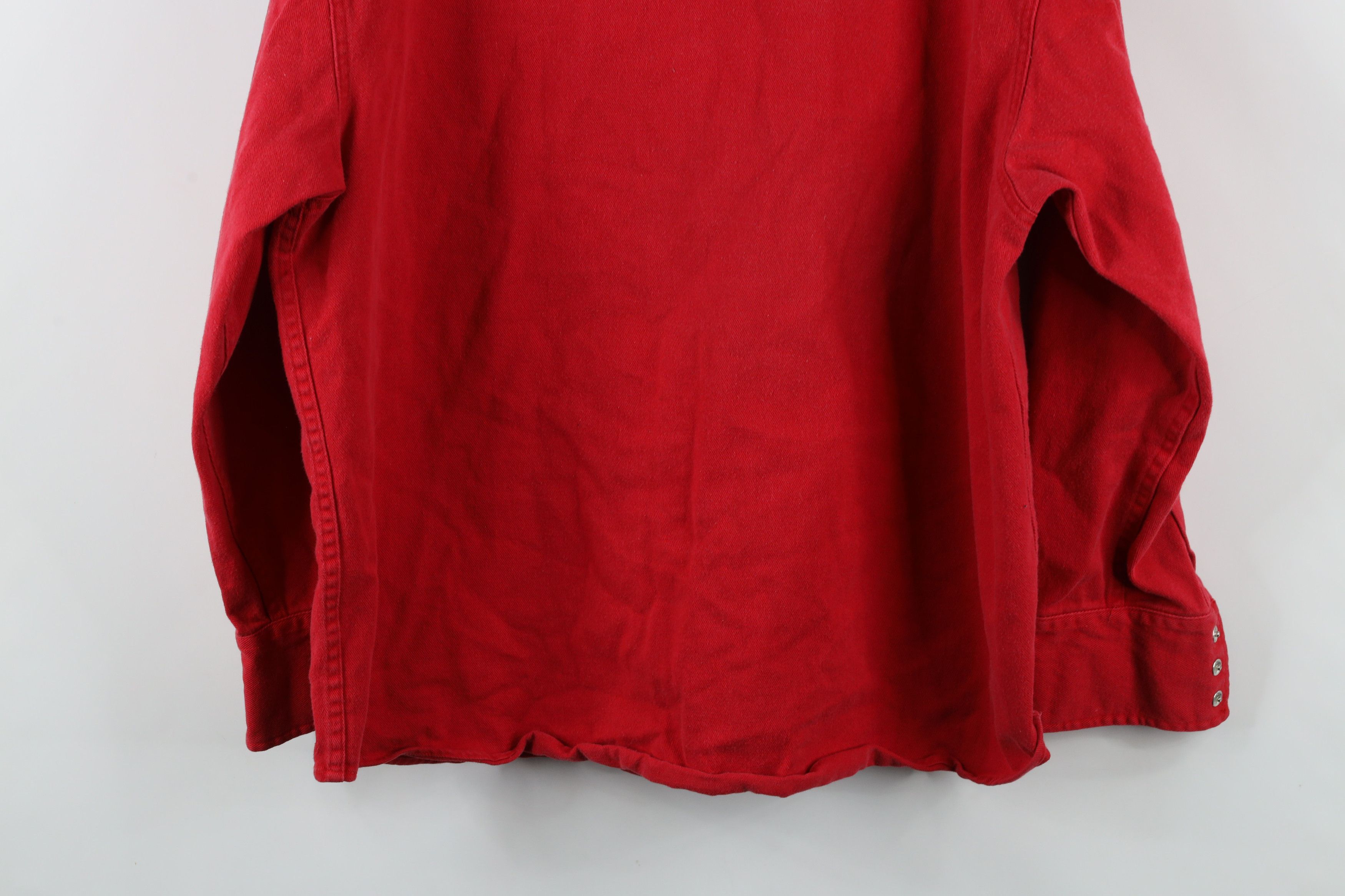 Marlboro × Vintage Vintage 90s Marlboro Snap Button Western Denim Jean Shirt Size US L / EU 52-54 / 3 - 10 Thumbnail