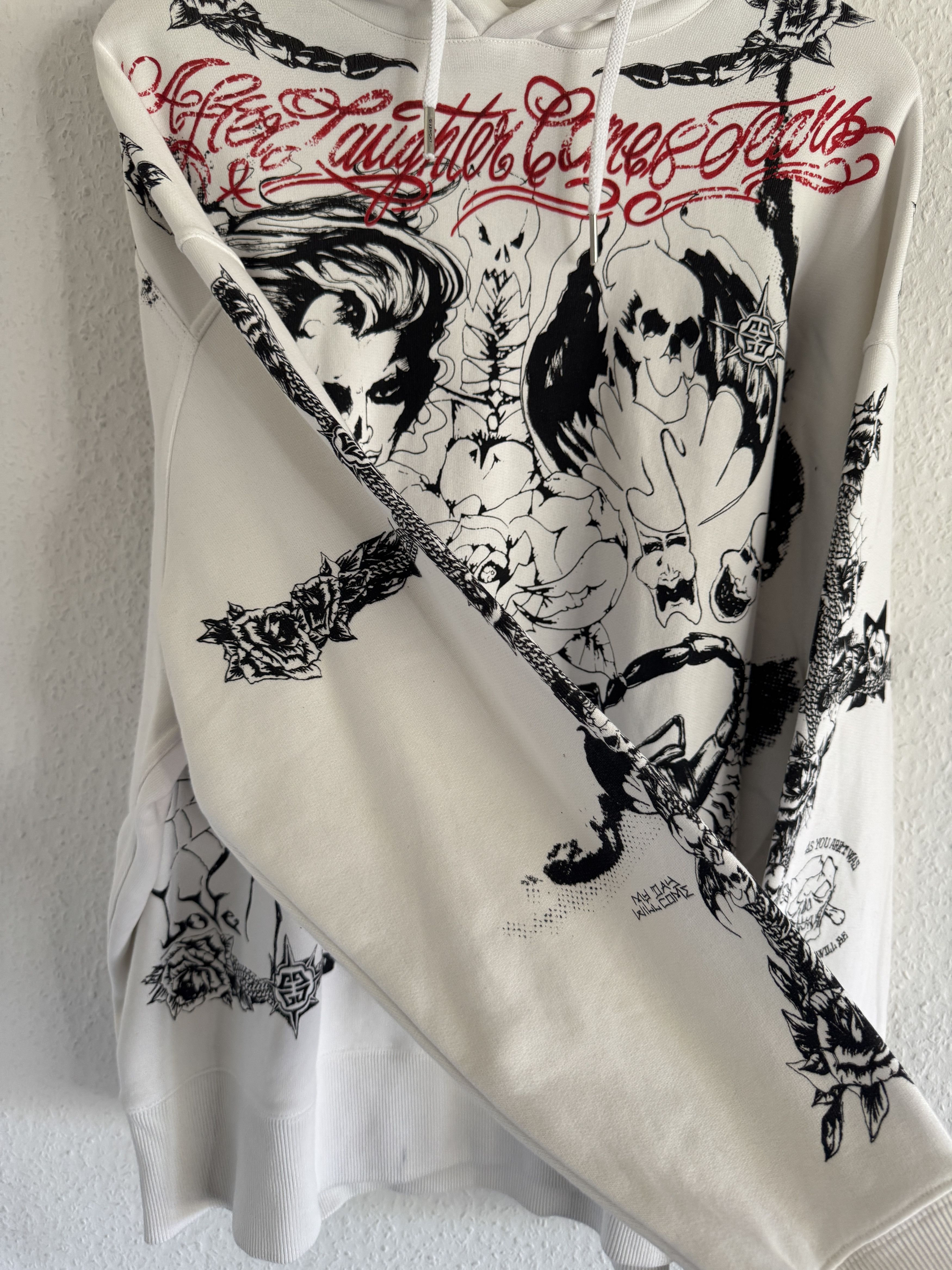 Givenchy Givenchy All Over Graphic Hoodie – White Size US S / EU 44-46 / 1 - 6 Thumbnail