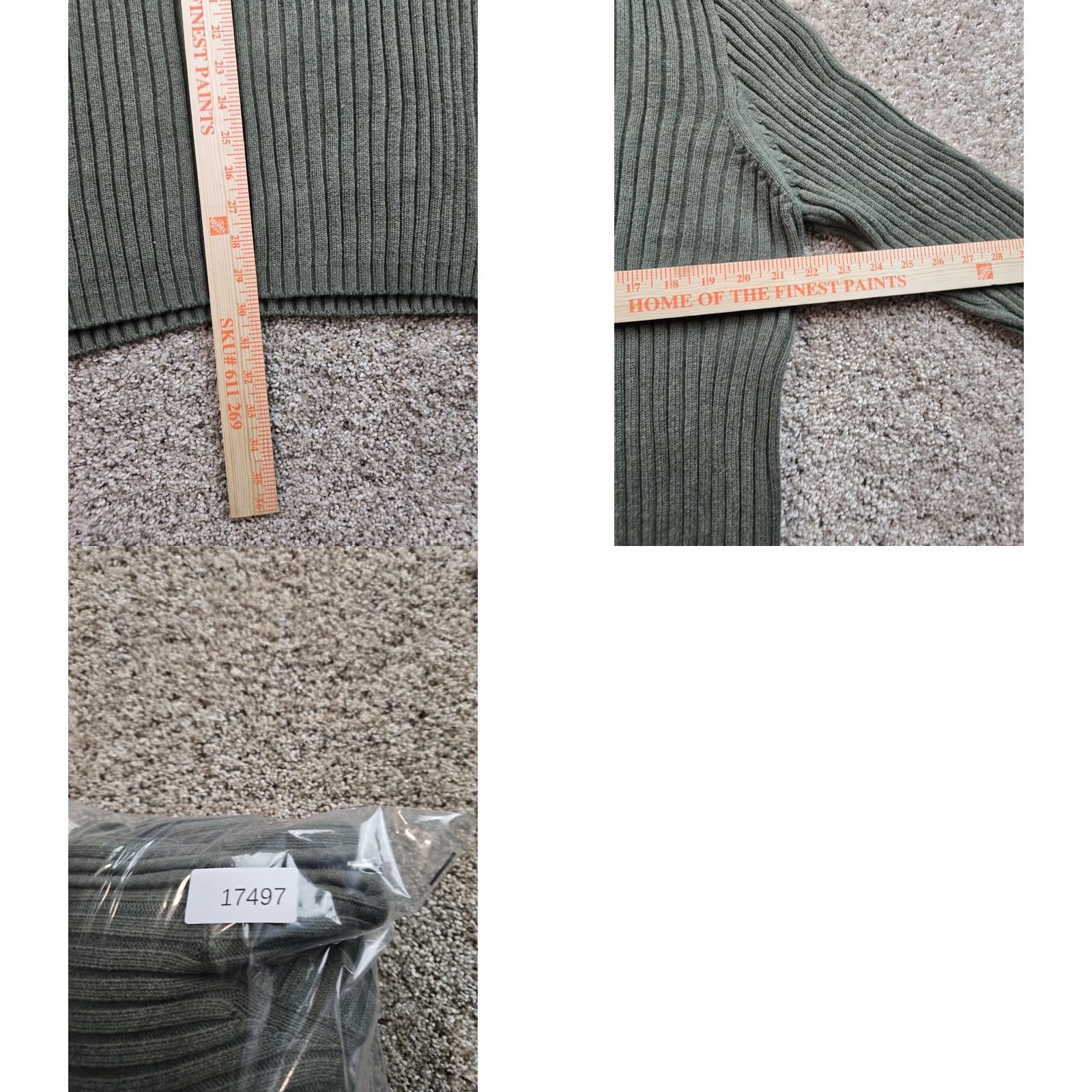 J.Crew VINTAGE J.CREW Sweater Mens XL Green Ribbed Mock Neck Knit Pullover Casual Y2K Size US XL / EU 56 / 4 - 8 Thumbnail