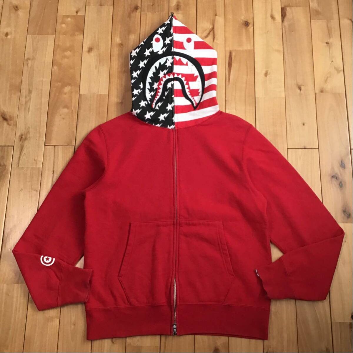 Bape BAPE Stars and Stripes American Shark full zip hoodie APE Size US L / EU 52-54 / 3 - 1 Thumbnail