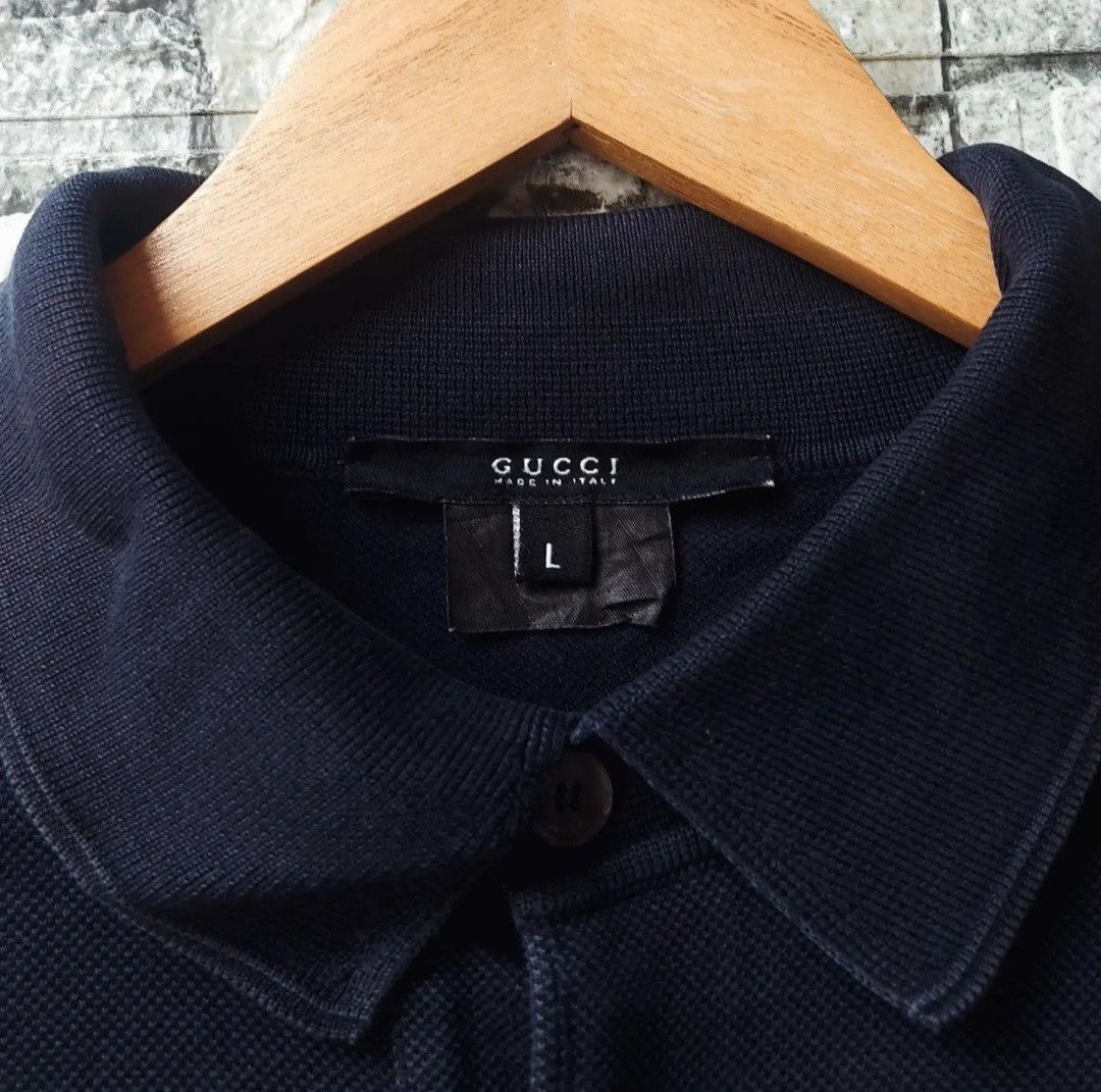 Gucci Vintage Gucci GG Small Logo Embroidered Polo Shirt Size US L / EU 52-54 / 3 - 4 Thumbnail