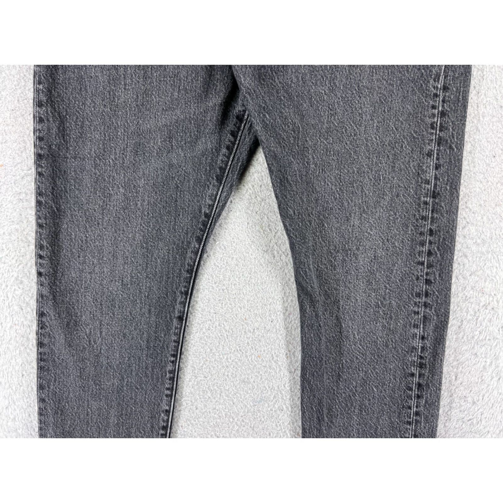 Levi's Levi's 501 Jeans Womens Black Denim Skinny Crop 501 Button Fly 28x23 Adult Regular Size 28 Inseam 23 High Rise Cotton Blend Denim Size 30" / US 8 / IT 44 - 3 Thumbnail