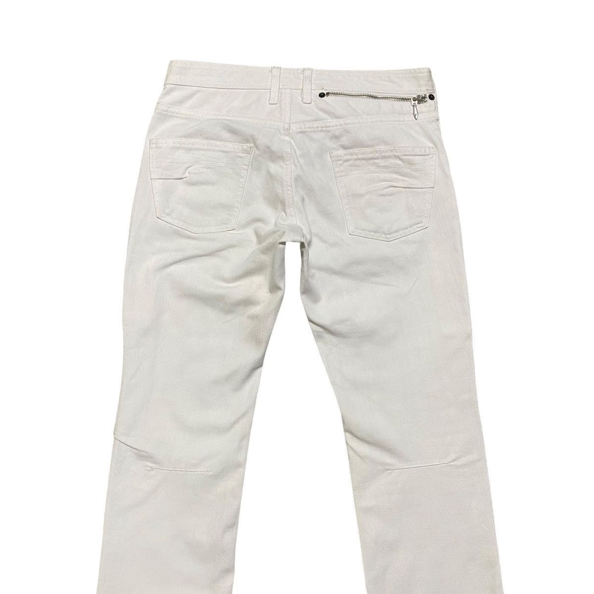 Yohji Yamamoto A.A.R Against All Risks White Denim Zipper Jeans Size US 29 - 9 Thumbnail