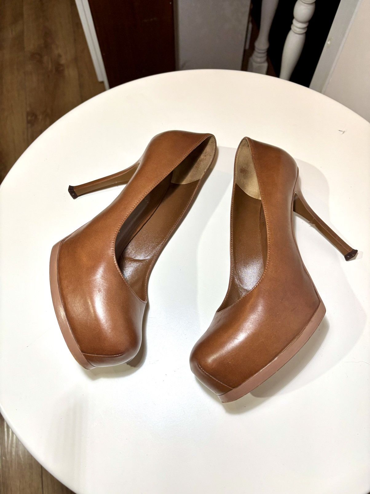 Vintage Rare Saint Laurent Rive Gauche Tribtoo High Heeled Pumps Size US 9 / IT 39 - 13 Thumbnail
