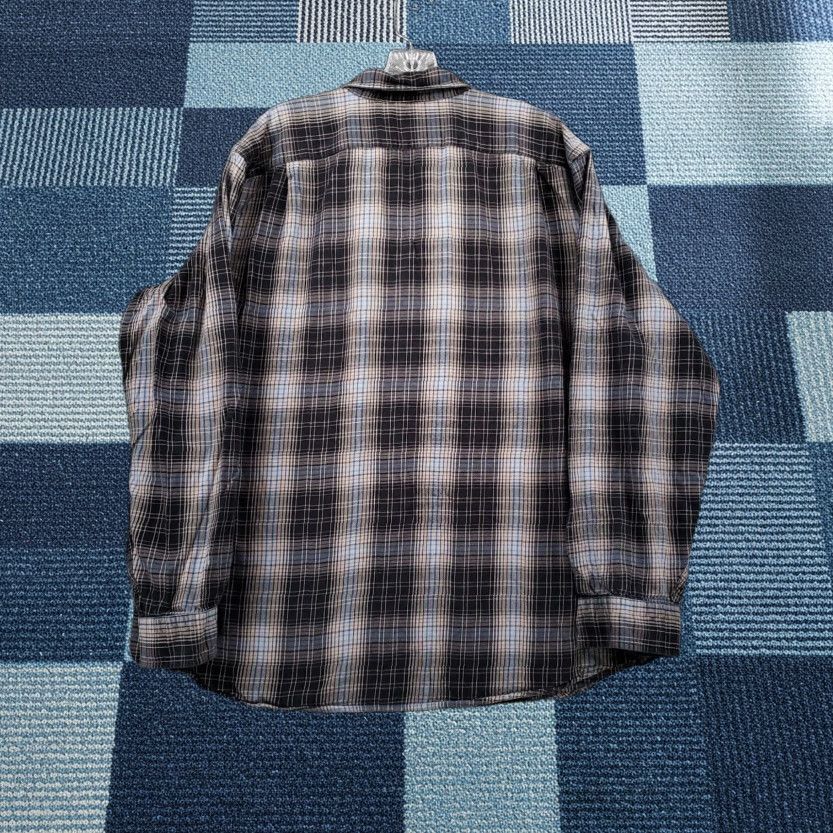Eddie Bauer Eddie Bauer Button-Up Shirt Mens XL Gray Relaxed Fit Long Sleeve Plaid Collared Size US XL / EU 56 / 4 - 1 Thumbnail