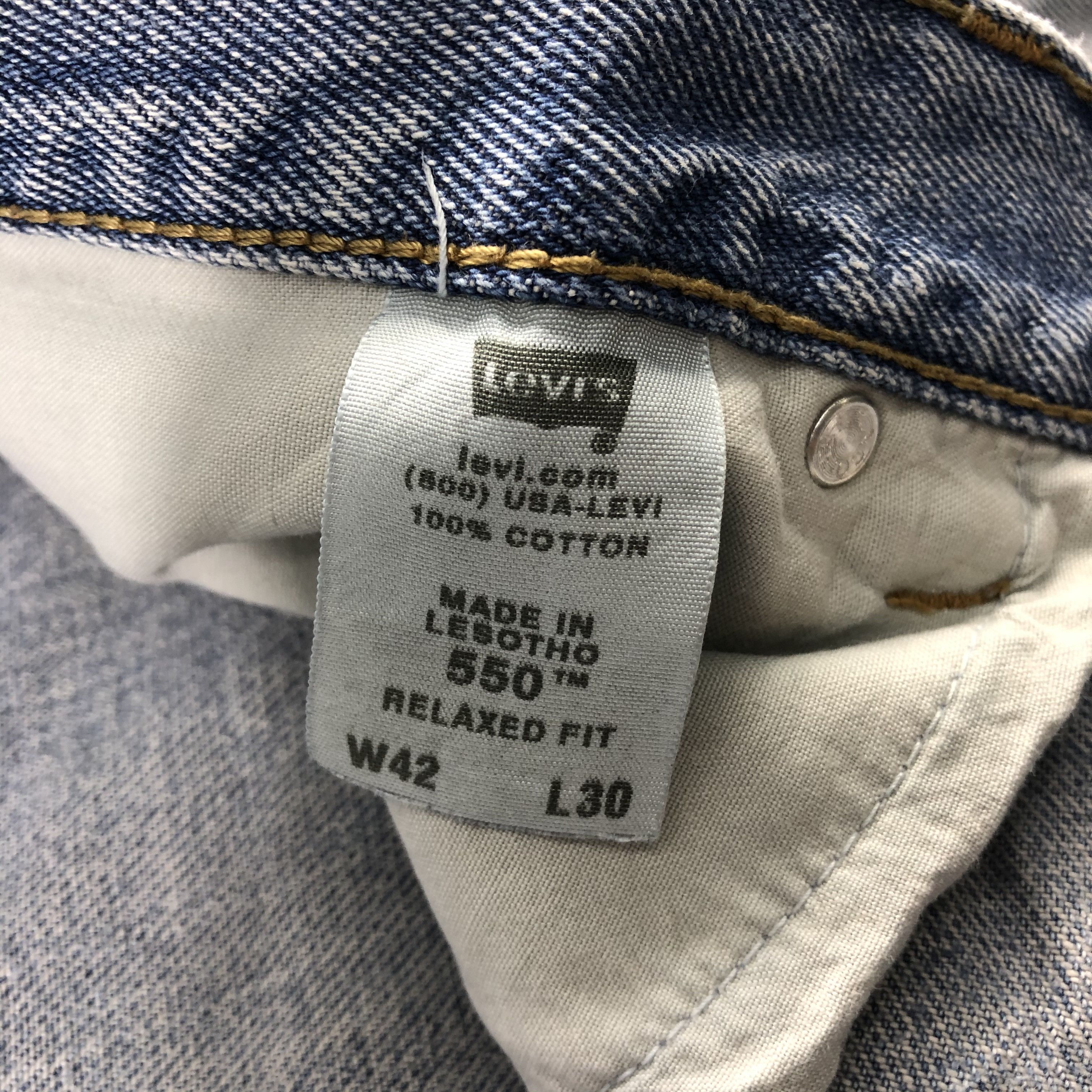 Levi's Vintage Light Wash Levis 550 Jeans-J1502 Size US 34 / EU 50 - 12 Thumbnail