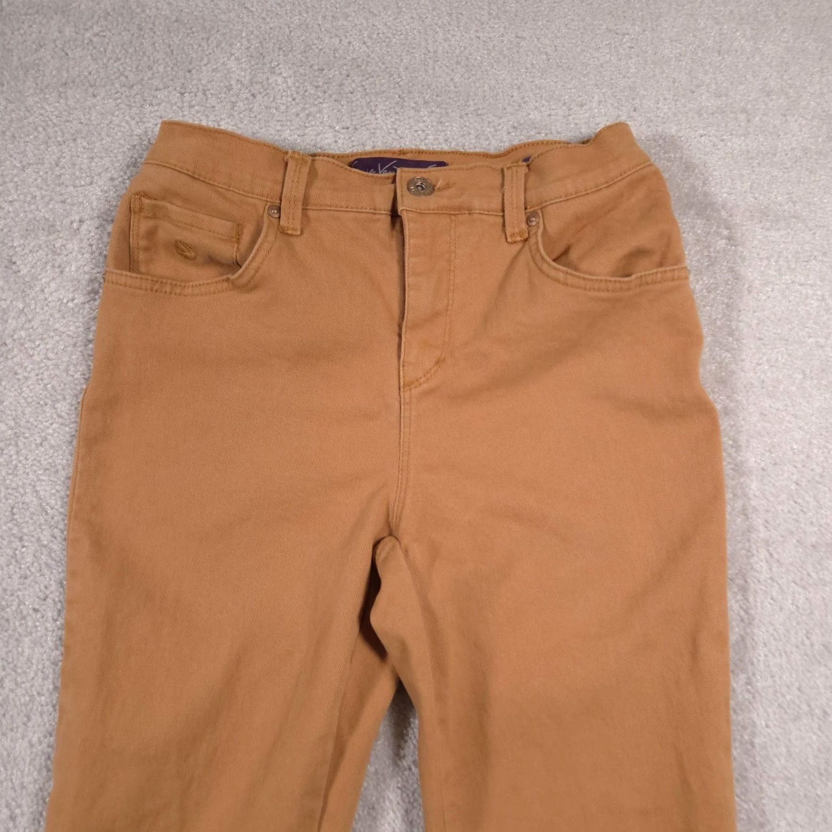Gloria Vanderbilt Gloria Vanderbilt Pants Womens 4 Petite Brown Amanda Straight Leg Stretch Casual Pants Size 27" / US 4 / IT 40 - 3 Thumbnail