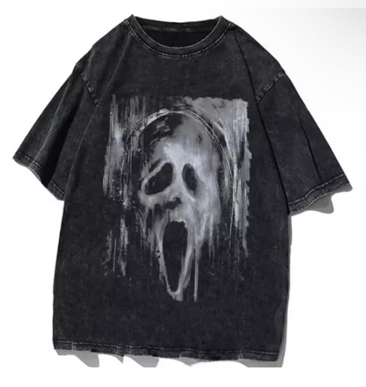 Other Vintage Goth Skull Face Print Distressed Washed T-Shirt Size US XXL / EU 58 / 5 - 1 Thumbnail