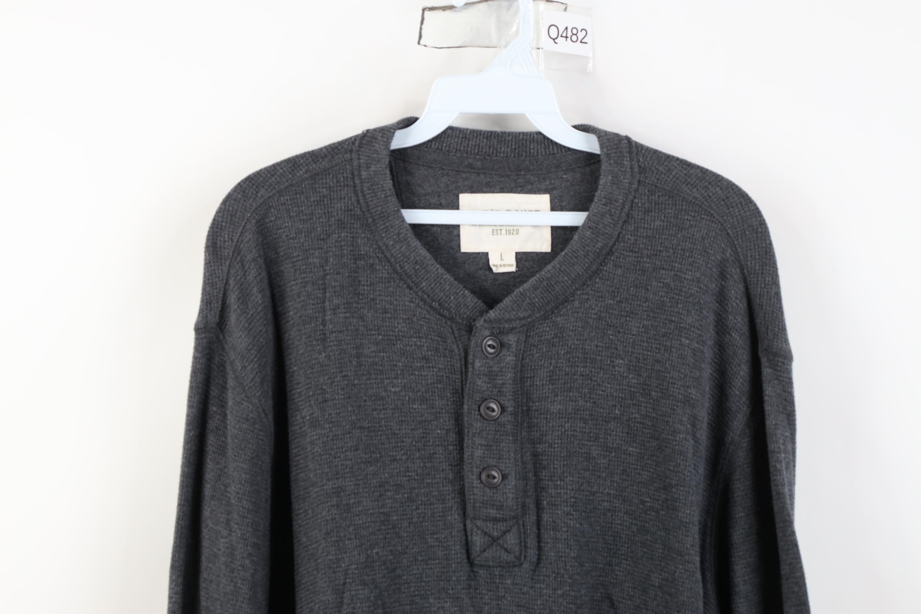 Eddie Bauer Vintage Eddie Bauer Waffle Knit Long Sleeve Henley T-Shirt Size US L / EU 52-54 / 3 - 2 Thumbnail