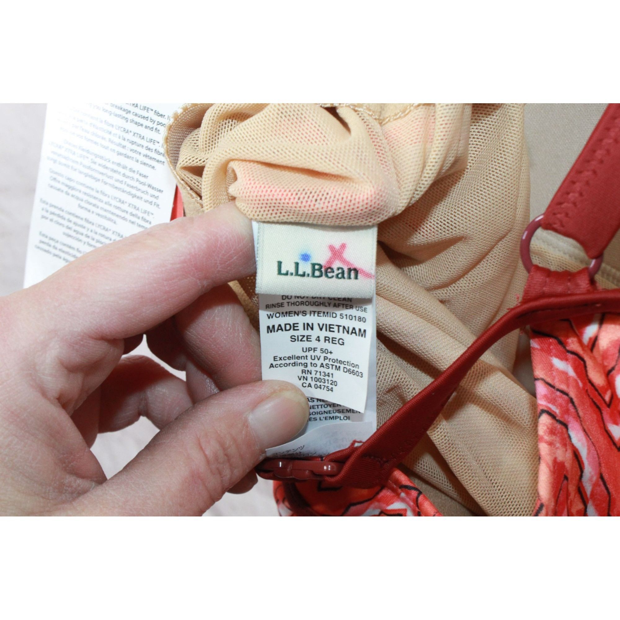 L.L. Bean LL Bean Women's Tankini Swimsuit Top Lined Cups Print Size S / US 4 / IT 40 - 7 Thumbnail