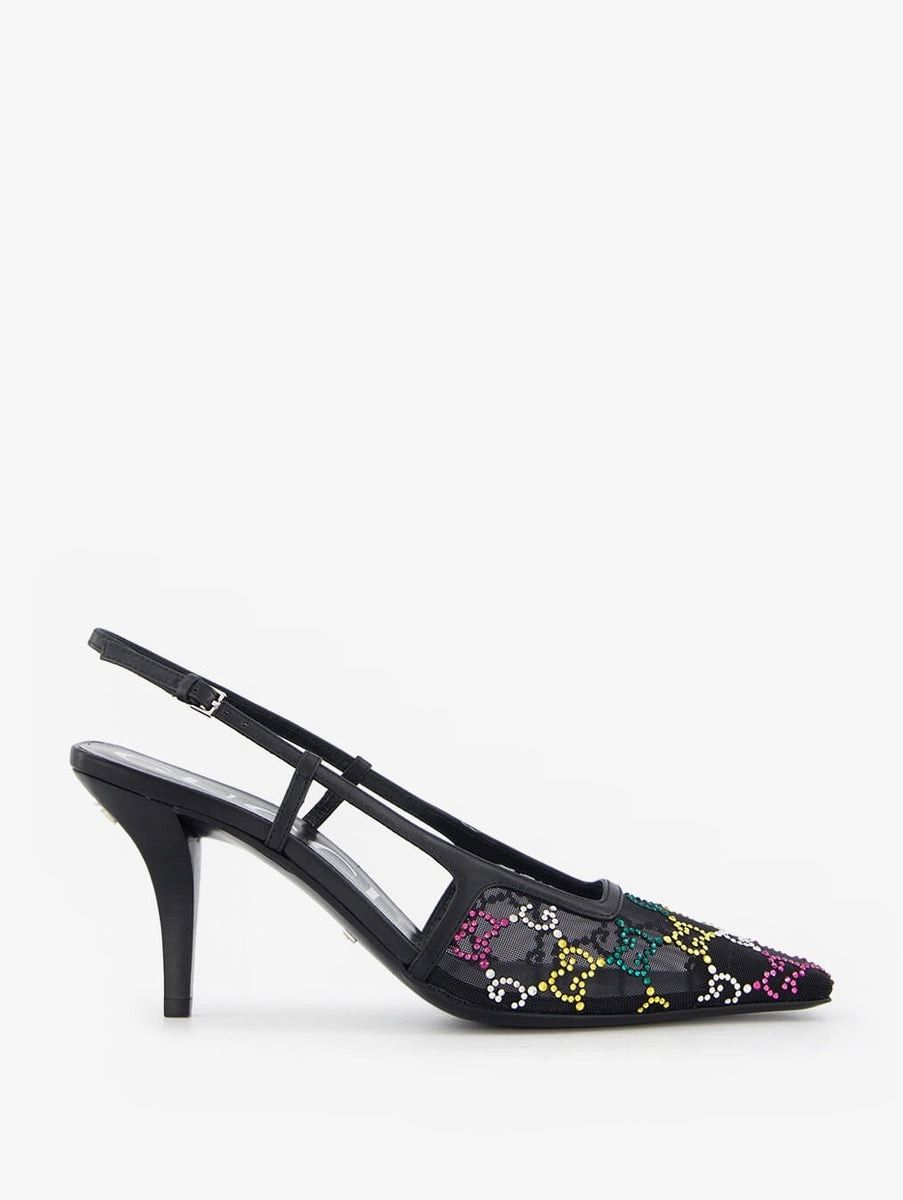 Gucci GG Micro Mesh Slingback Pumps SIZE 35.5