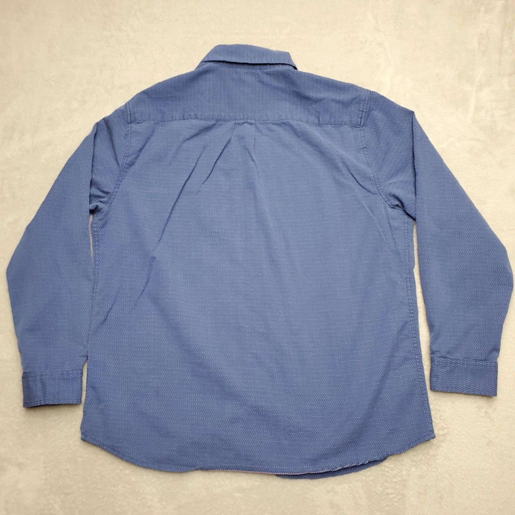 Carbon2Cobalt VINTAGE Carbon 2 Cobalt Shirt Mens LT Blue dot Cotton Long Sleeve Button Casual Size US L / EU 52-54 / 3 - 4 Thumbnail