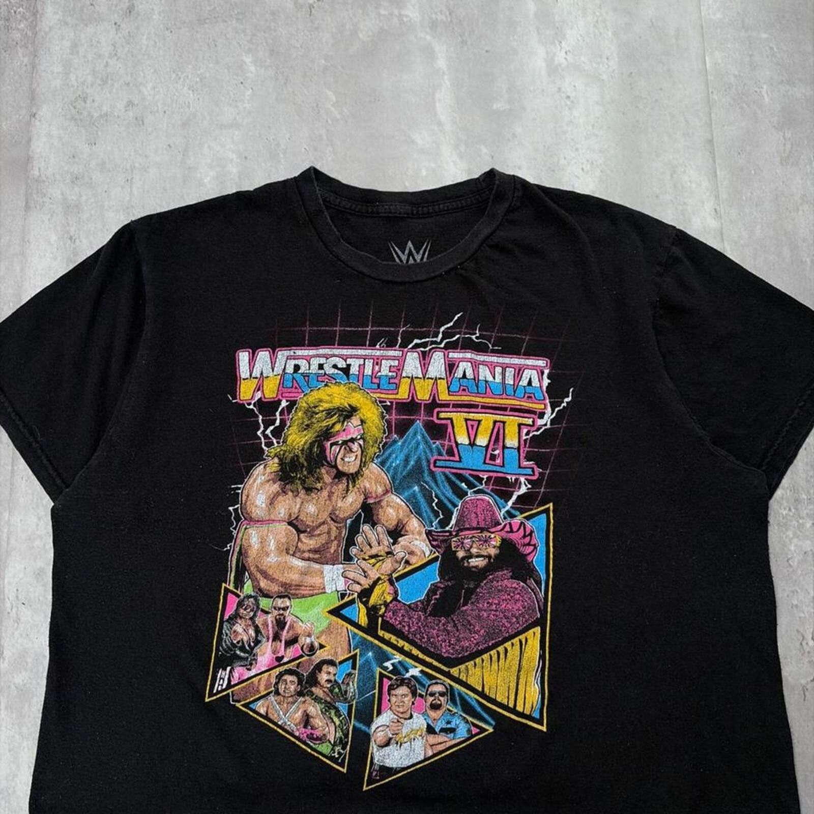 Other Y2K Black WWE Wrestlemania VI Graphic T-Shirt Size US L / EU 52-54 / 3 - 3 Thumbnail