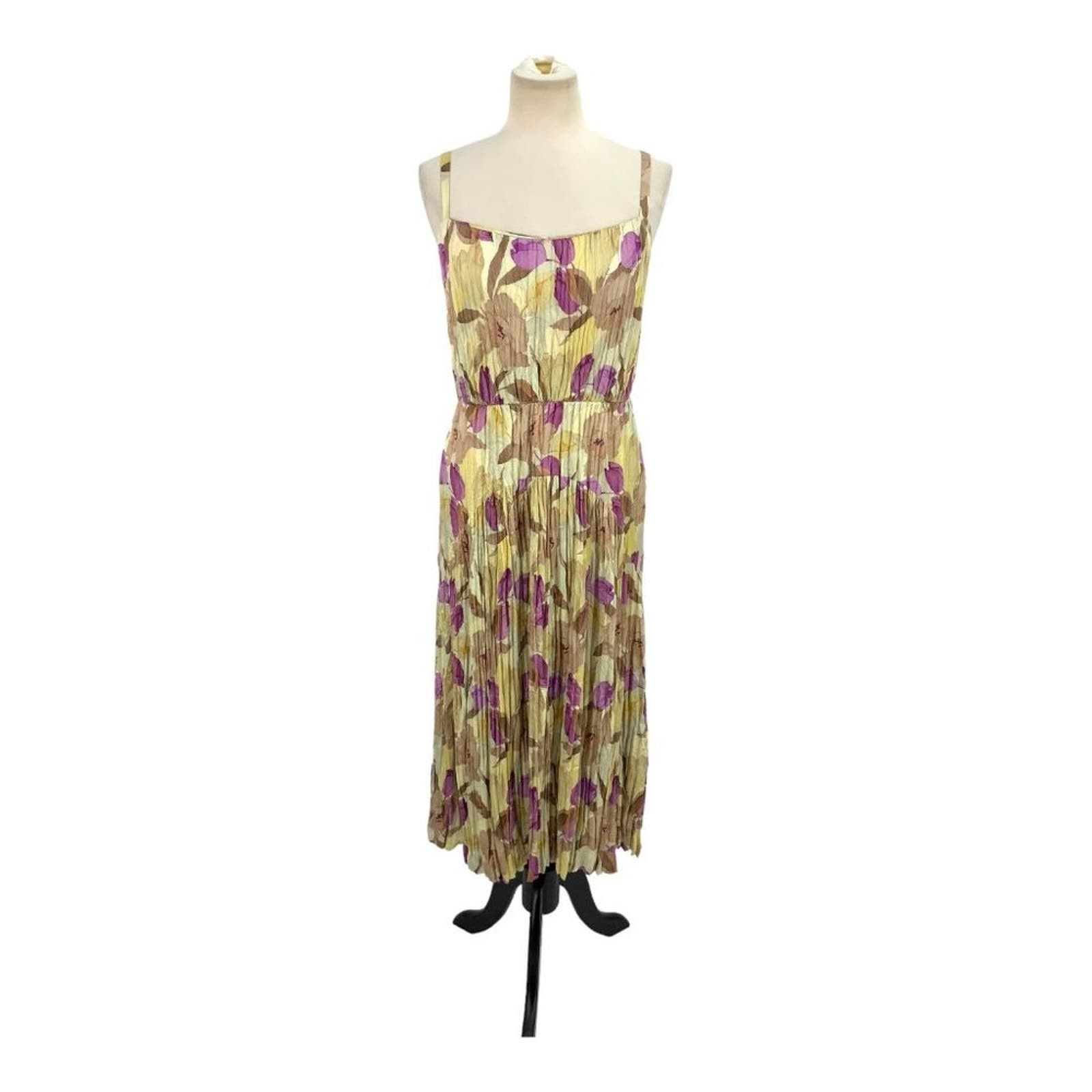 image of Vince Nouveau Magnolia Midi Dress Size Small NWOT $541 Msrp in Yellow, Women's