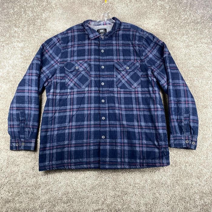 Vintage Berkley Jensen Shacket Jacket Mens 2XL XXL Long Sleeve Plaid ...