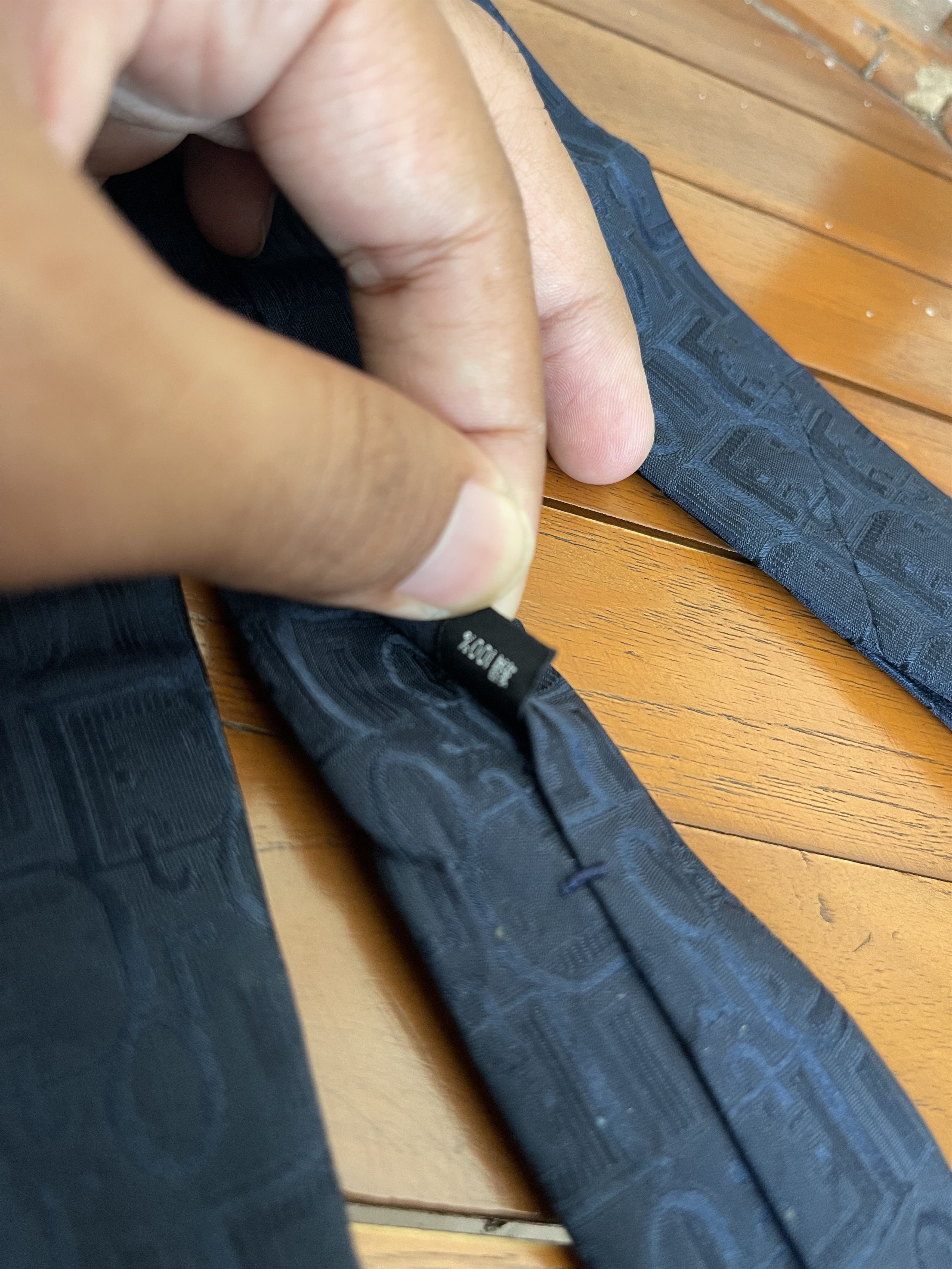 Christian Dior Monsieur × Dior Vintage Christian Dior Oblique Blue Navy Neckties Size ONE SIZE - 4 Thumbnail