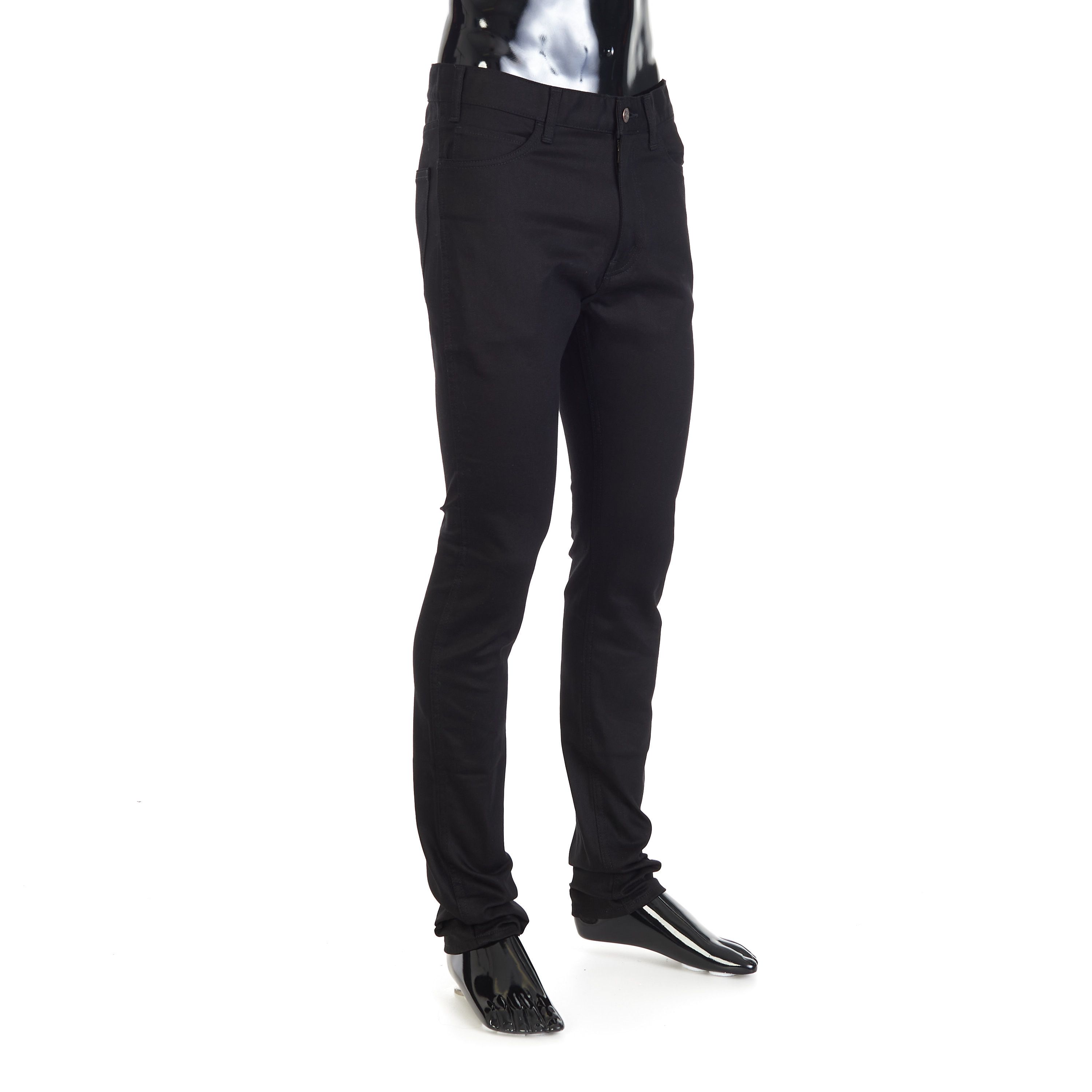 Celine Skinny Jeans - Vintage Pure Black Wash Denim, Low-Rise Size US 30 / EU 46 - 8 Thumbnail