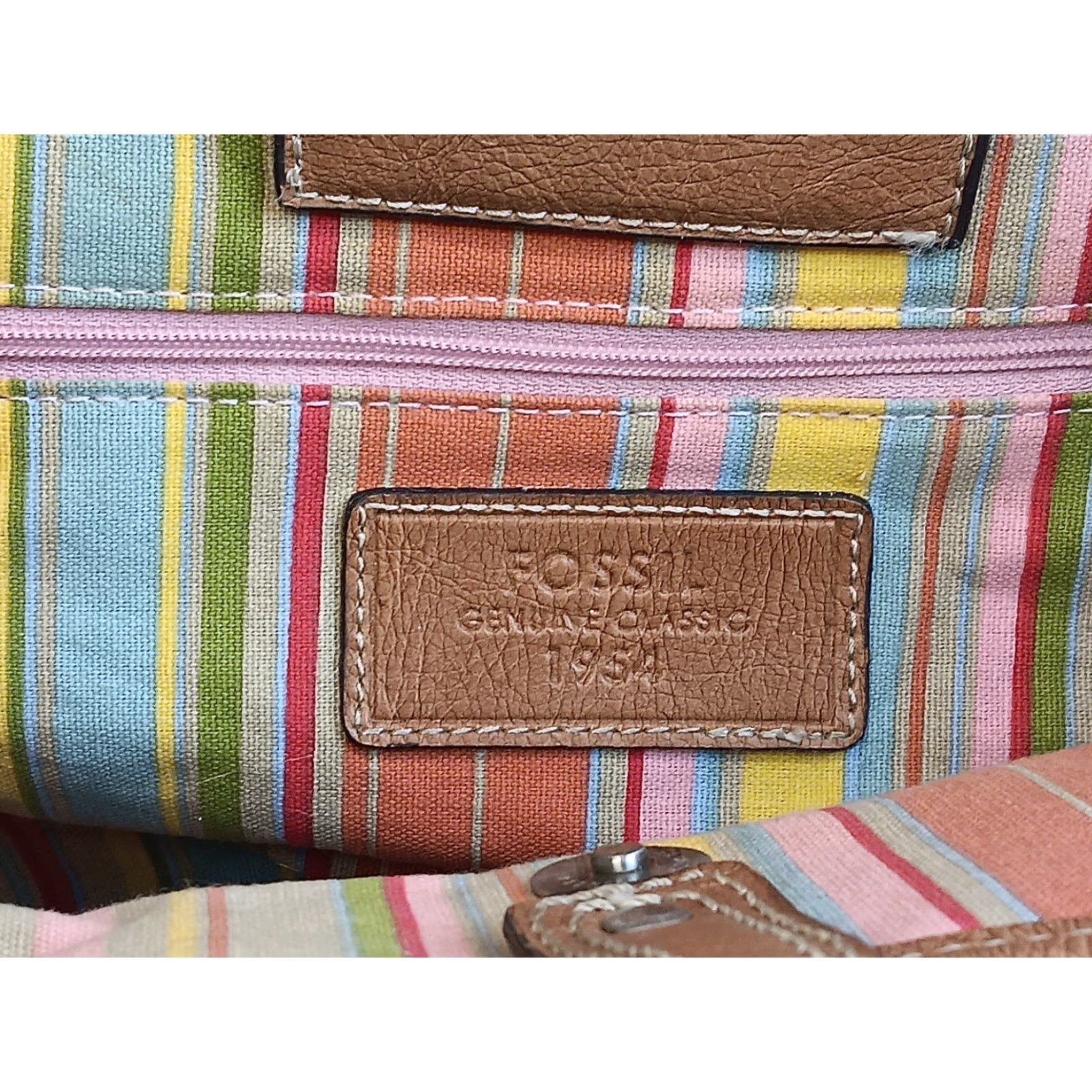 Fossil Fossil Wicker Woven Handbag Satchel Seafoam Green Leather Trim Wooden Handles Size ONE SIZE - 5 Thumbnail