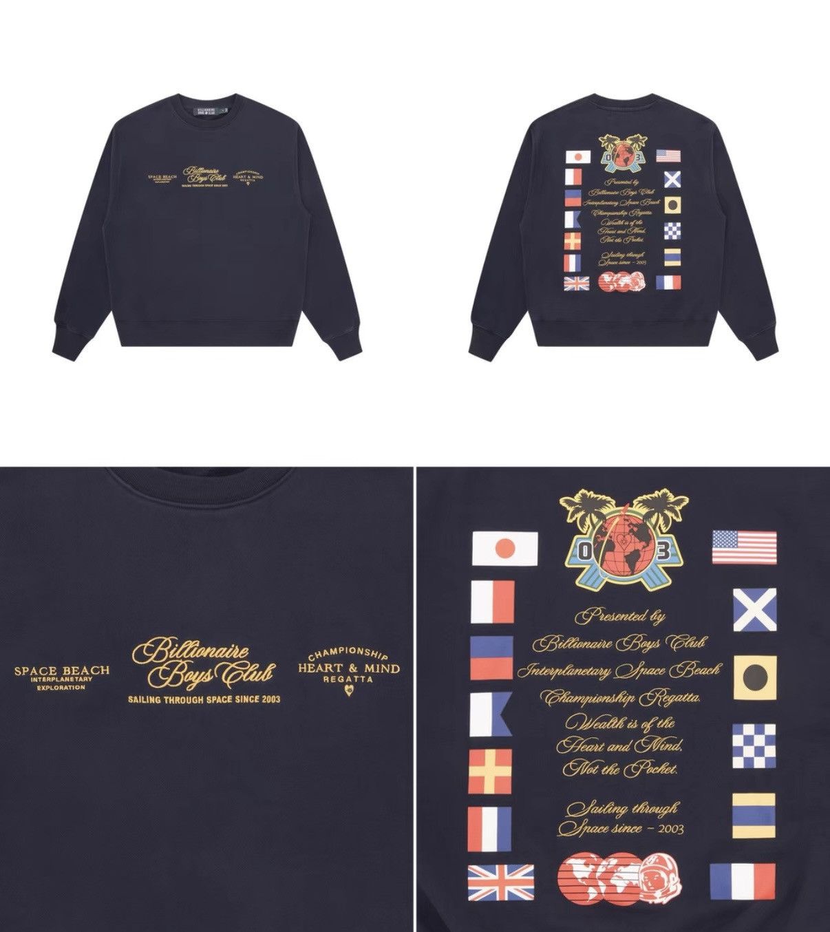 Billionaire Boys Club American Washed Crewneck Sweatshirt Billionaire Boys Club Size US M / EU 48-50 / 2 - 2 Thumbnail