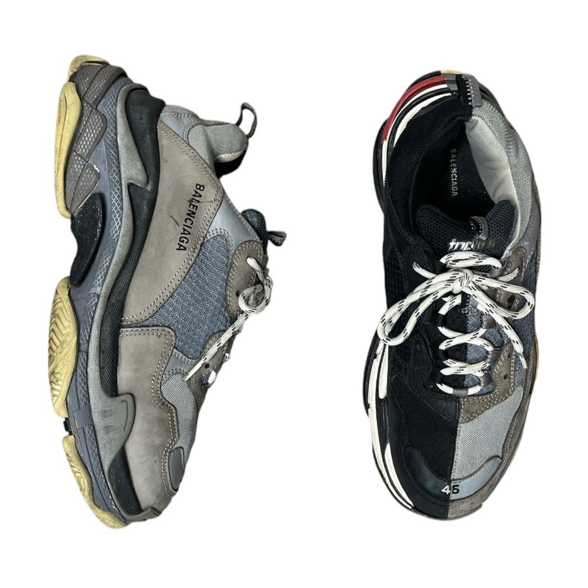 Balenciaga rare split balenciaga triple s Size US 12 / EU 45 - 1 Thumbnail