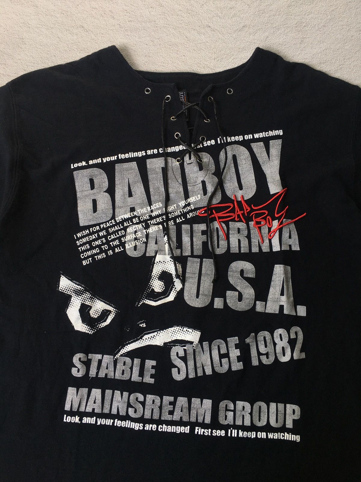 Japanese Brand 2000s Bad Boy Lace Up Tshirt Size US M / EU 48-50 / 2 - 3 Thumbnail
