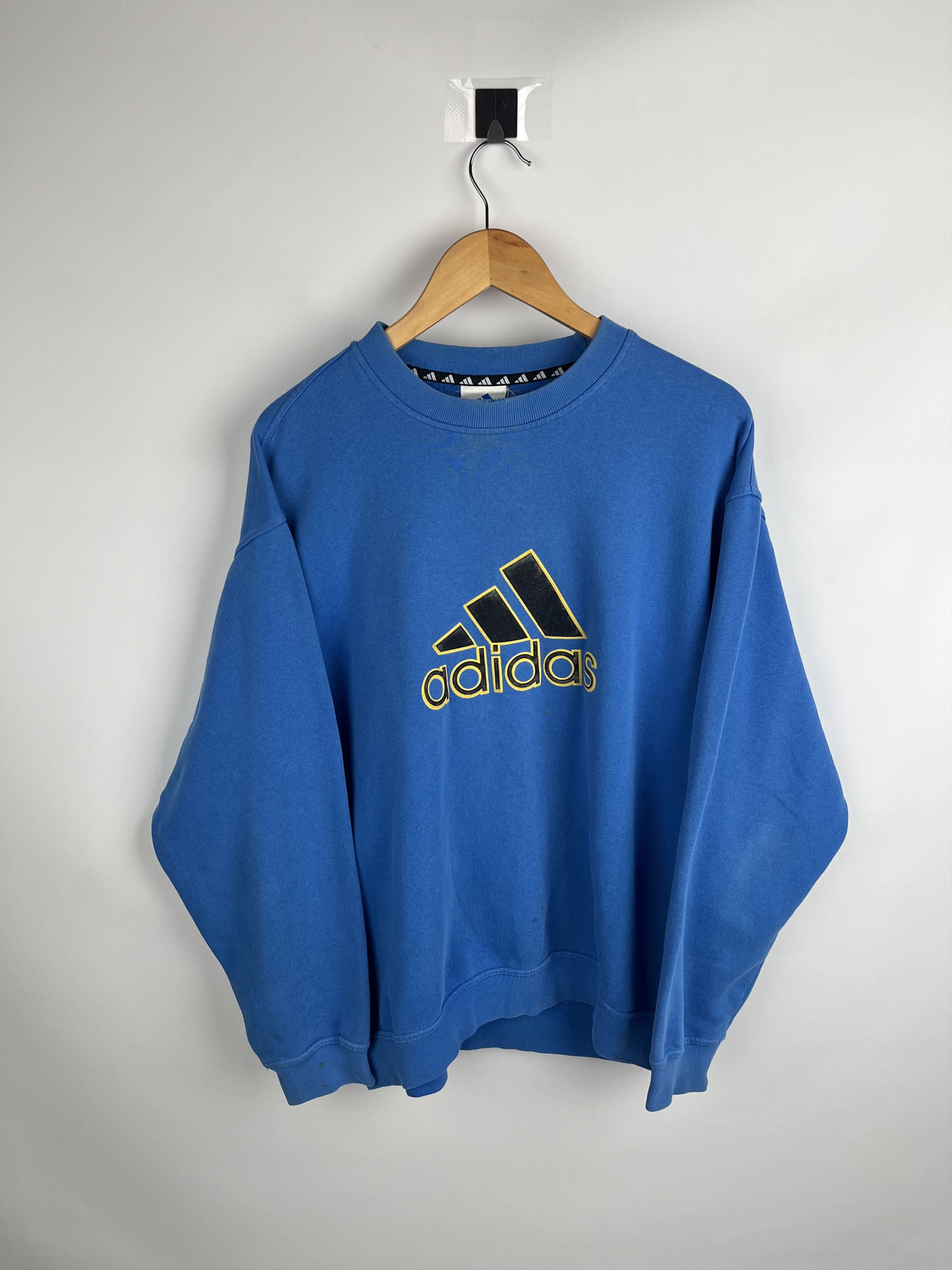 Adidas Adidas Vintage Sweatshirt Big Logo Size Small Blue Size US S / EU 44-46 / 1 - 1 Thumbnail