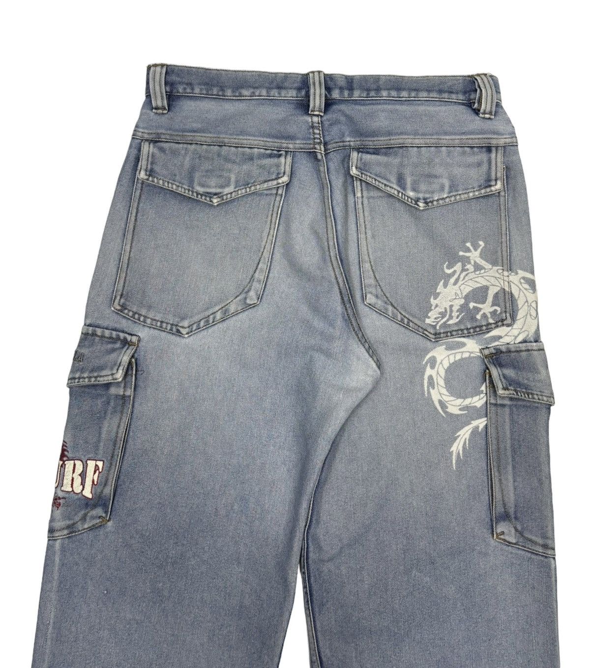 Other 🔥PJ'S SURF BAGGY CARGO DENIM JEANS MULTI POCKET DISTRESS Size US 32 / EU 48 - 6 Thumbnail