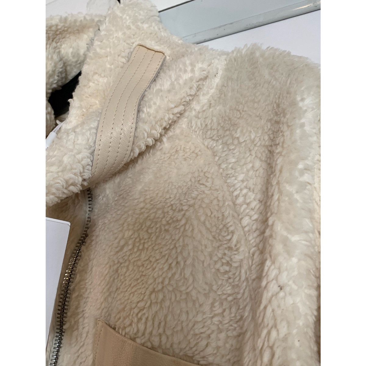 Helmut Lang HELMUT LANG SHAGGY FLEECE/LEATHER PULLOVER Size US XL / EU 56 / 4 - 15 Thumbnail