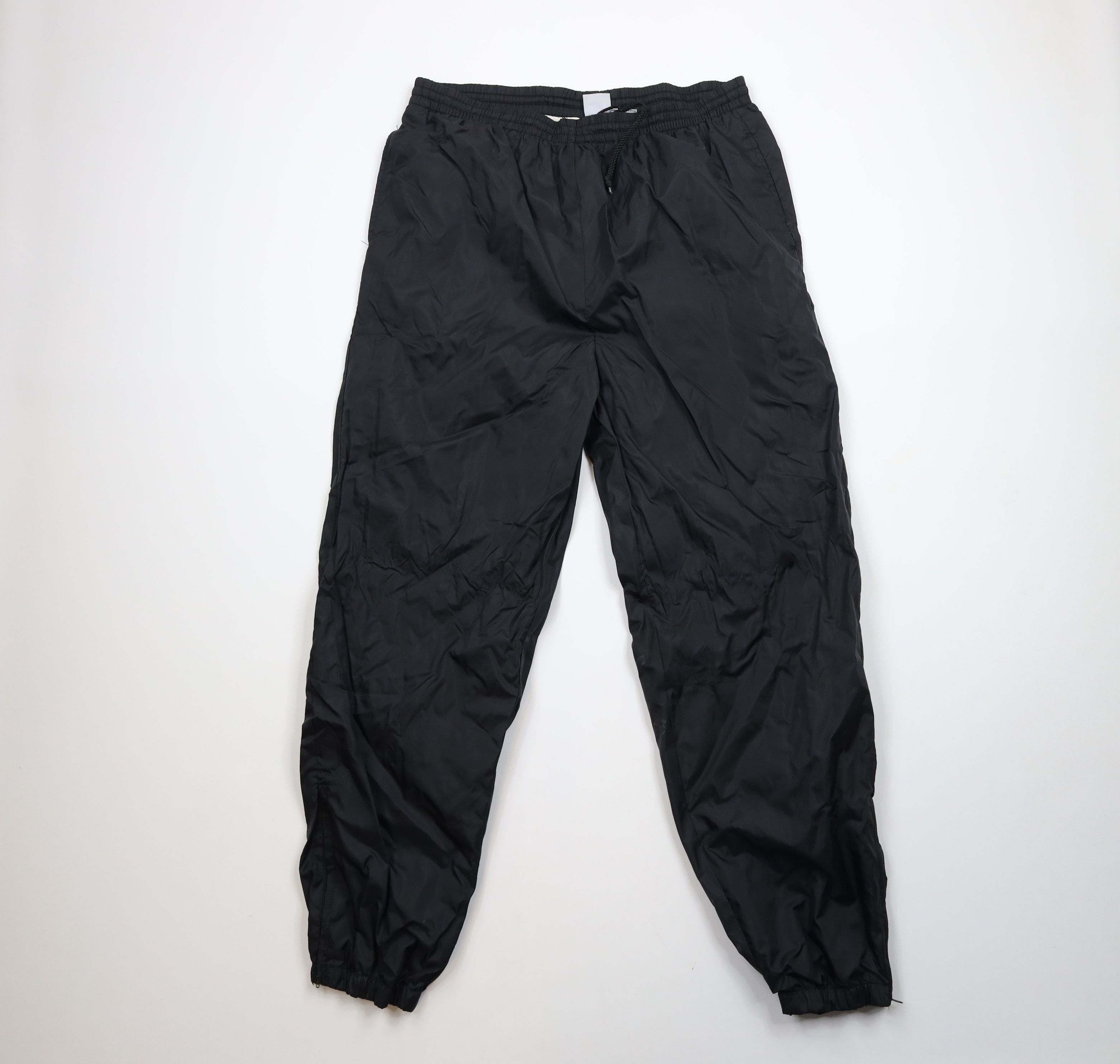 Vintage Vintage 90s Streetwear Lined Windbreaker Joggers Pants Black Size US 36 / EU 52 - 1 Thumbnail