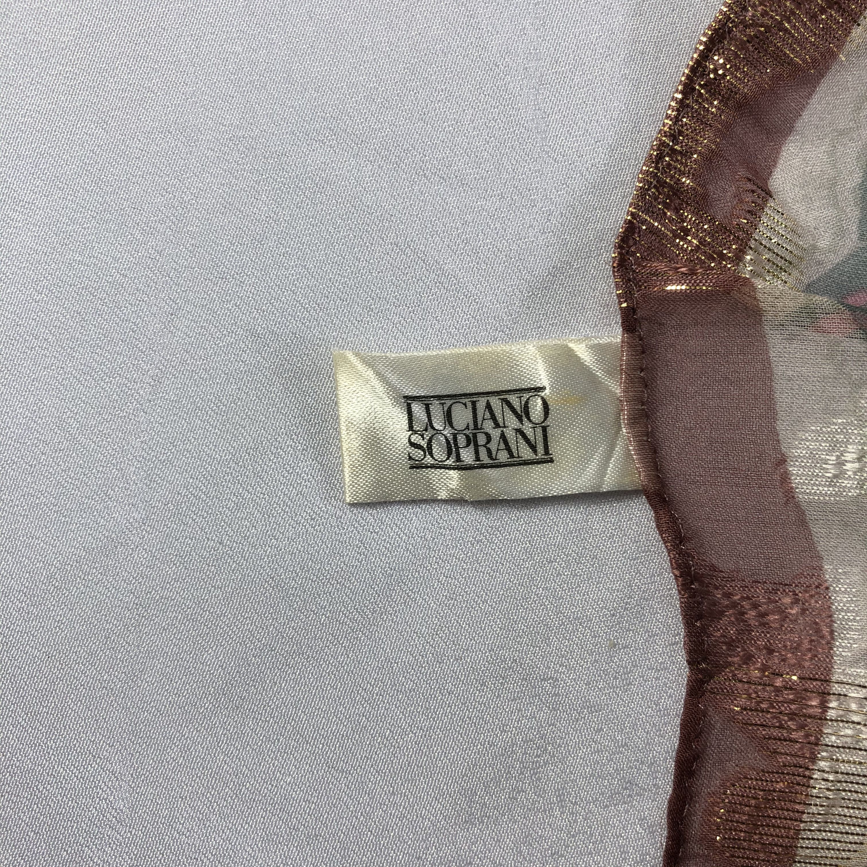 Vintage Vintage Luciano Soprani Silk Scarf Size ONE SIZE - 5 Thumbnail