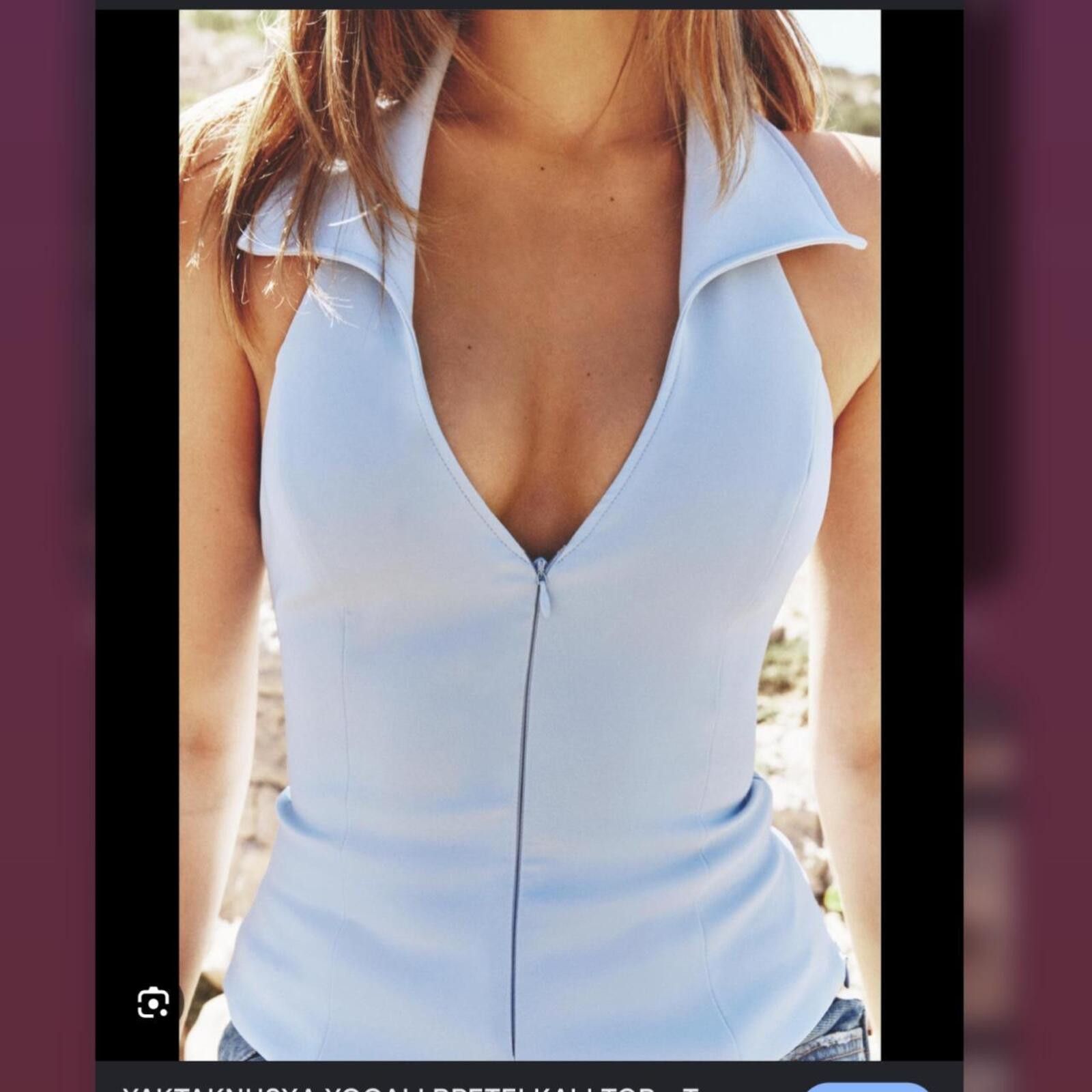 Zara Zara Shirt Style Halter Top Size S / US 4 / IT 40 - 3 Thumbnail