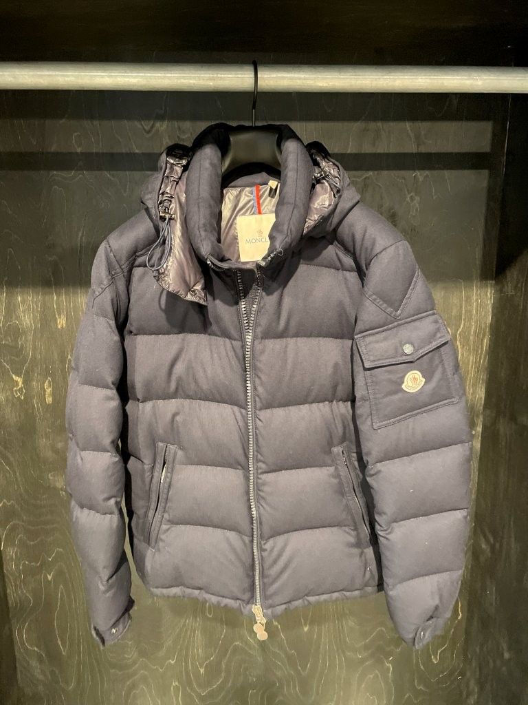 Moncler Moncler Montgenevre Hooded Wool Flannel Quilted Puffer Navy Size US L / EU 52-54 / 3 - 3 Thumbnail