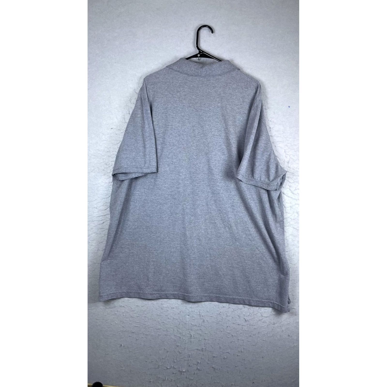 Vintage Foundry Polo Shirt Mens 3XL Gray Solid Short Sleeve Knit Casual Big & Tall Tagged/Tagless Crewneck? Size US XXL / EU 58 / 5 - 5 Thumbnail